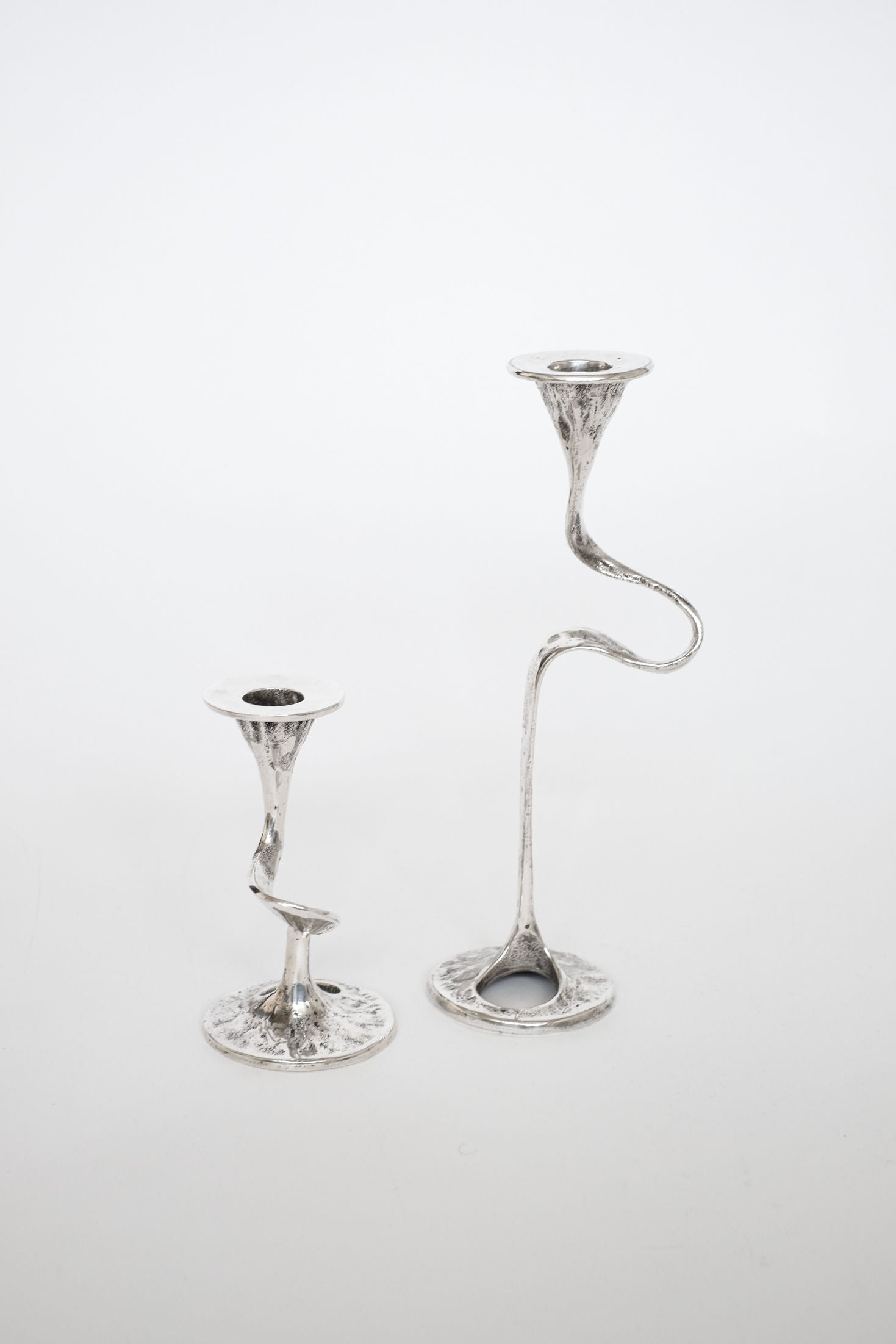Silver-Plated Candle Holder Set 1950s