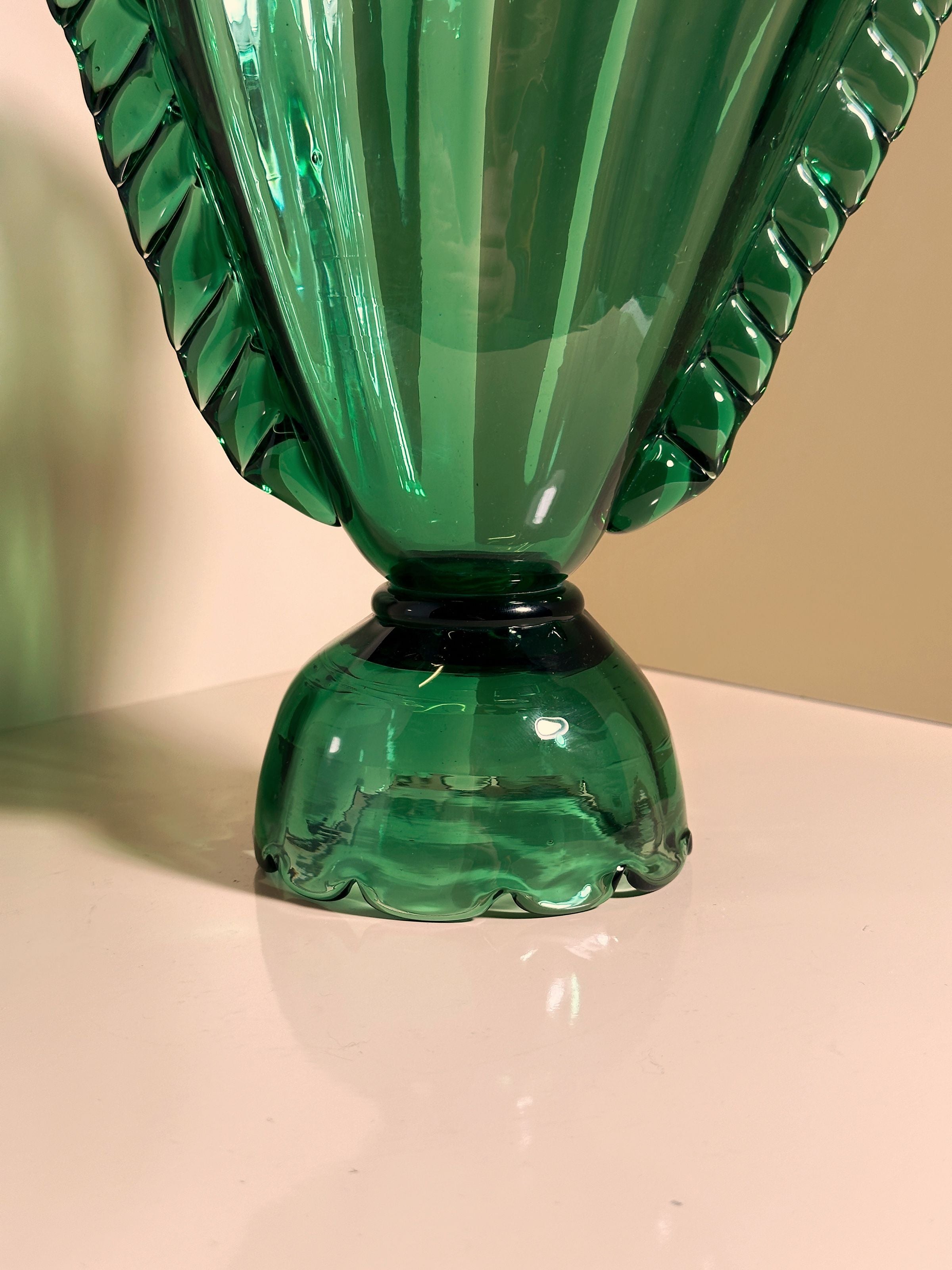 Glass Amphora Vase -1910s