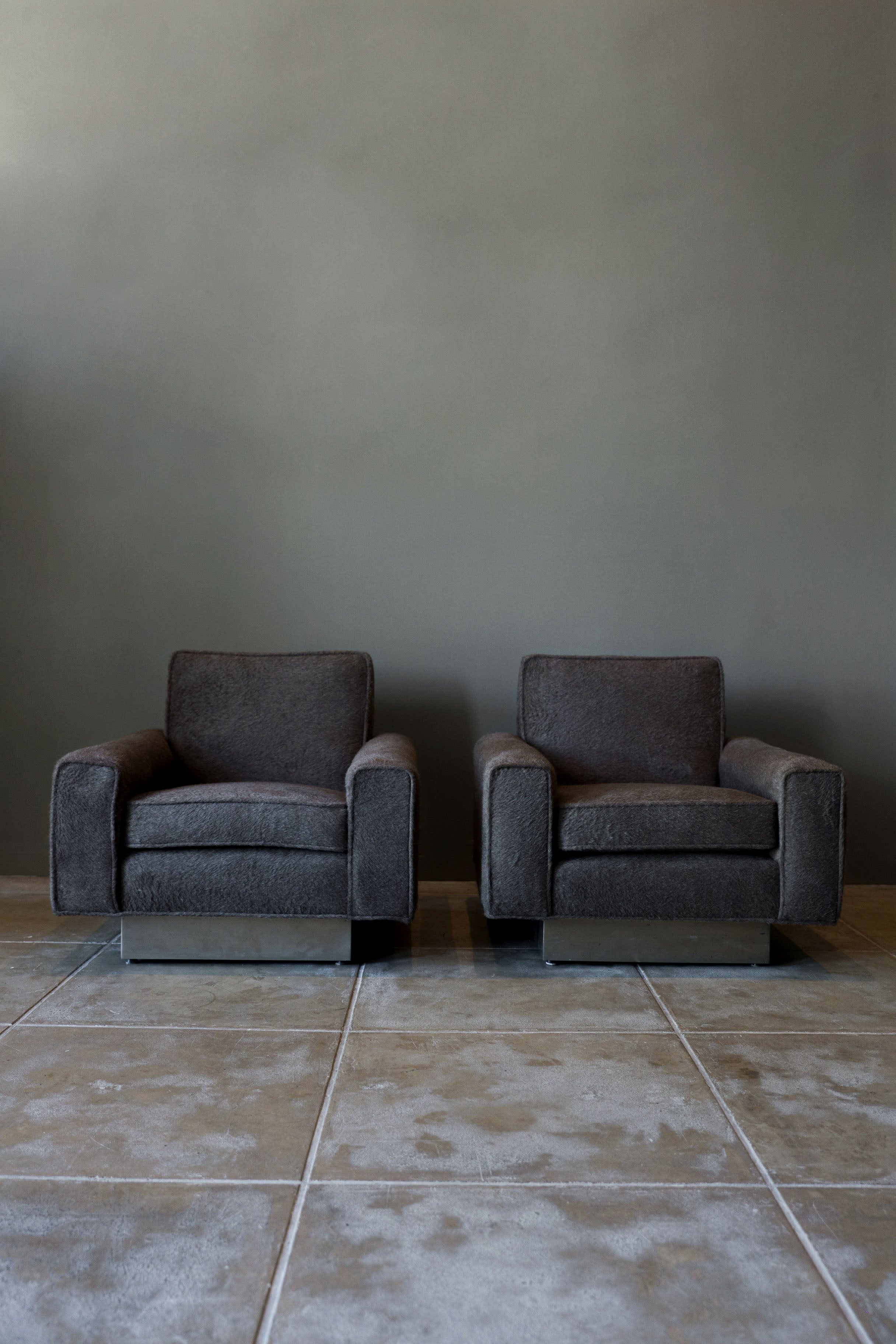 Pair of Club Armchairs by Halston