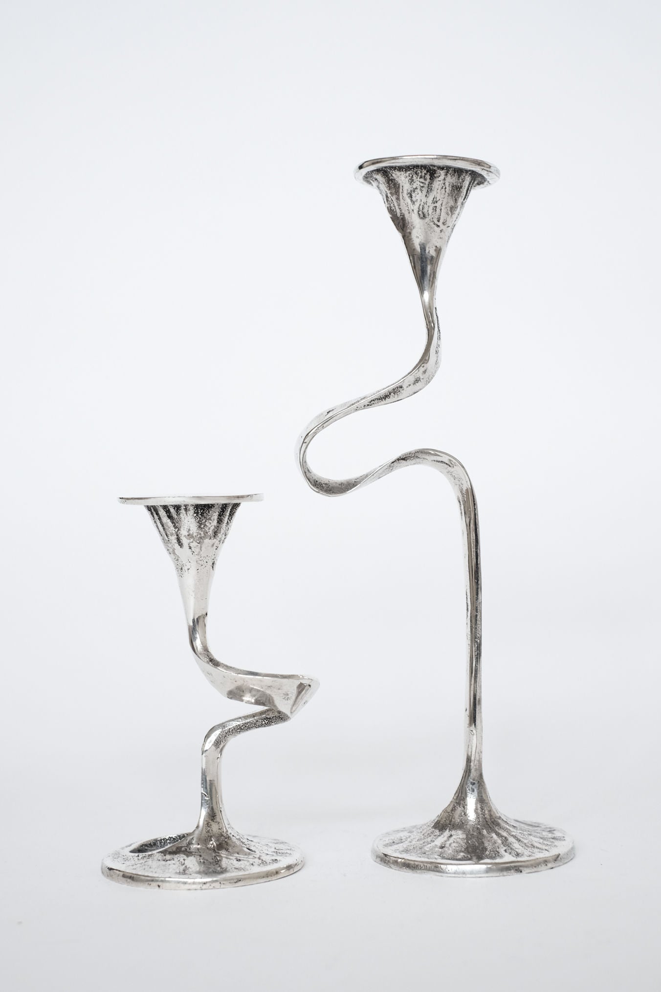 Silver-Plated Candle Holder Set 1950s