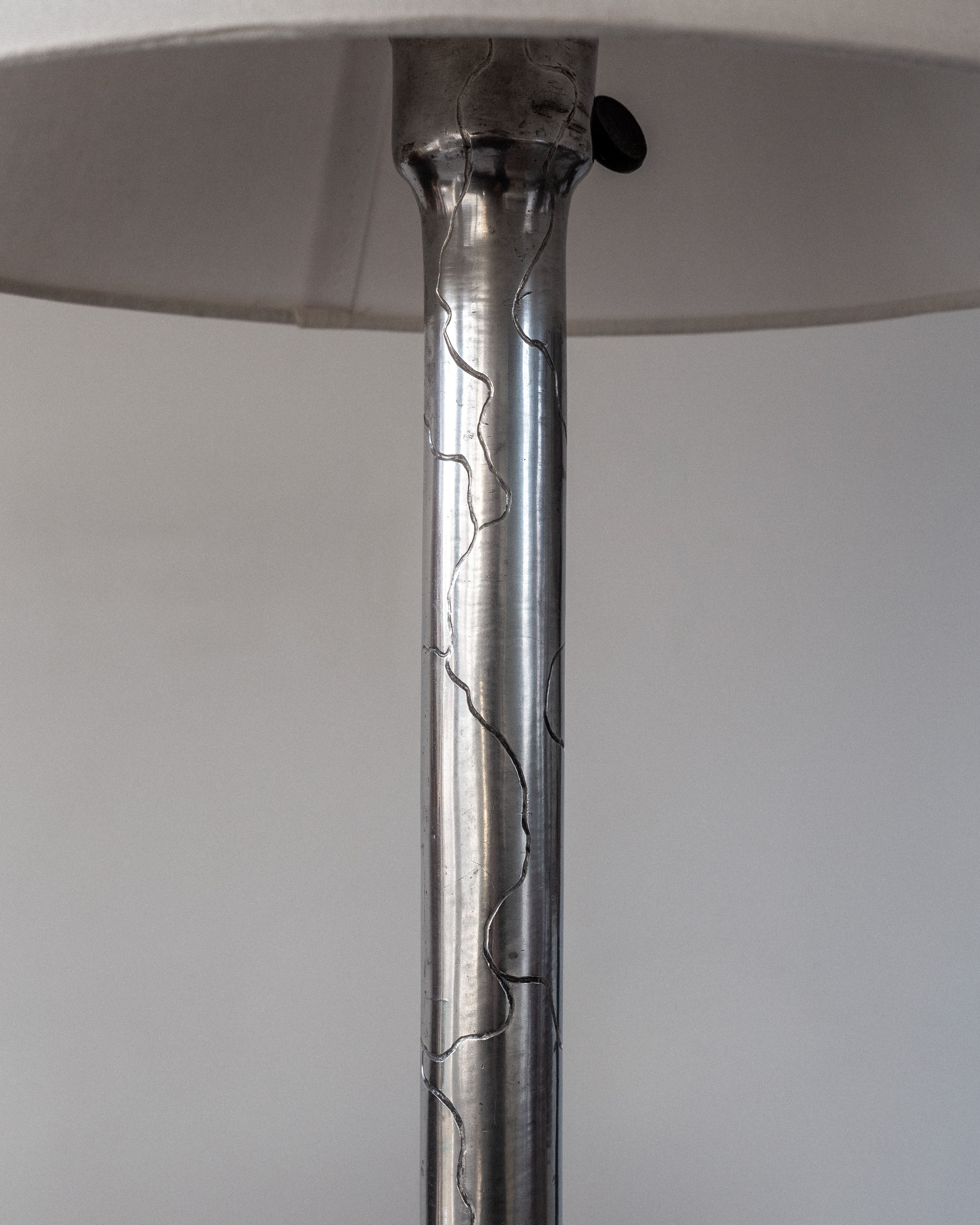 Art Deco Pewter Lamp, 1920s Sweden