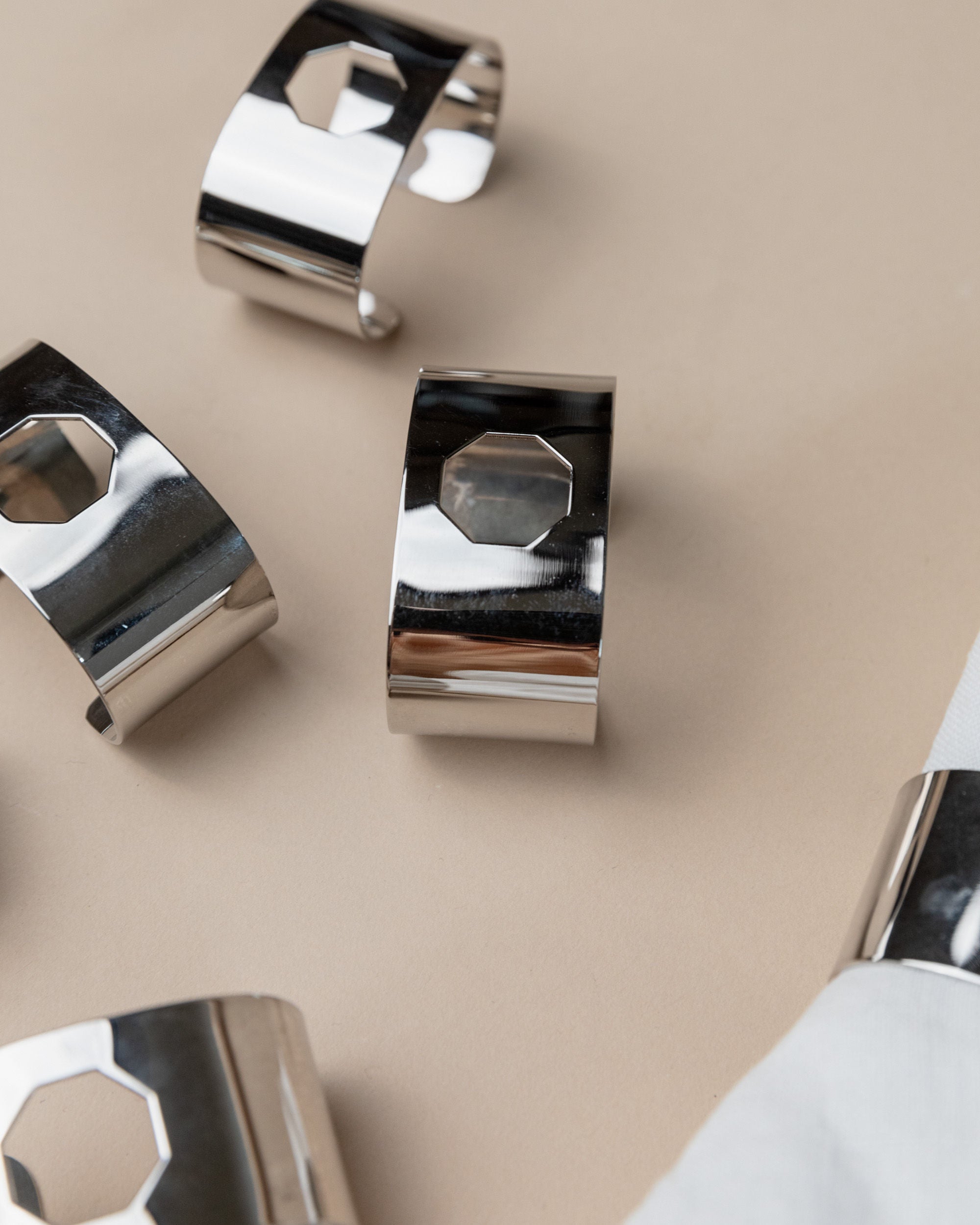 Set of 6 Napkin Rings, Italy 1980s