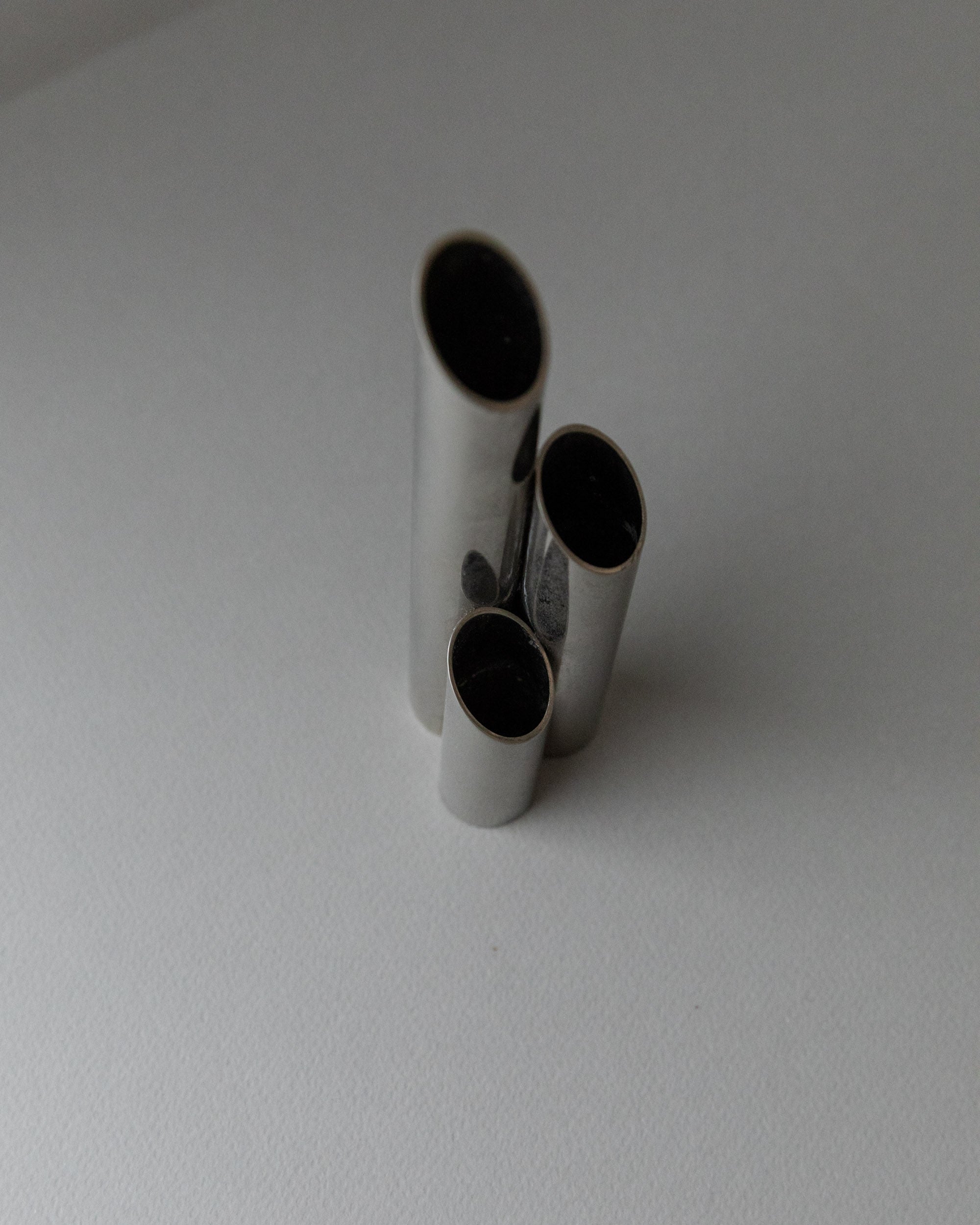 Stainless Steel Candle Holder, Italy 1970s