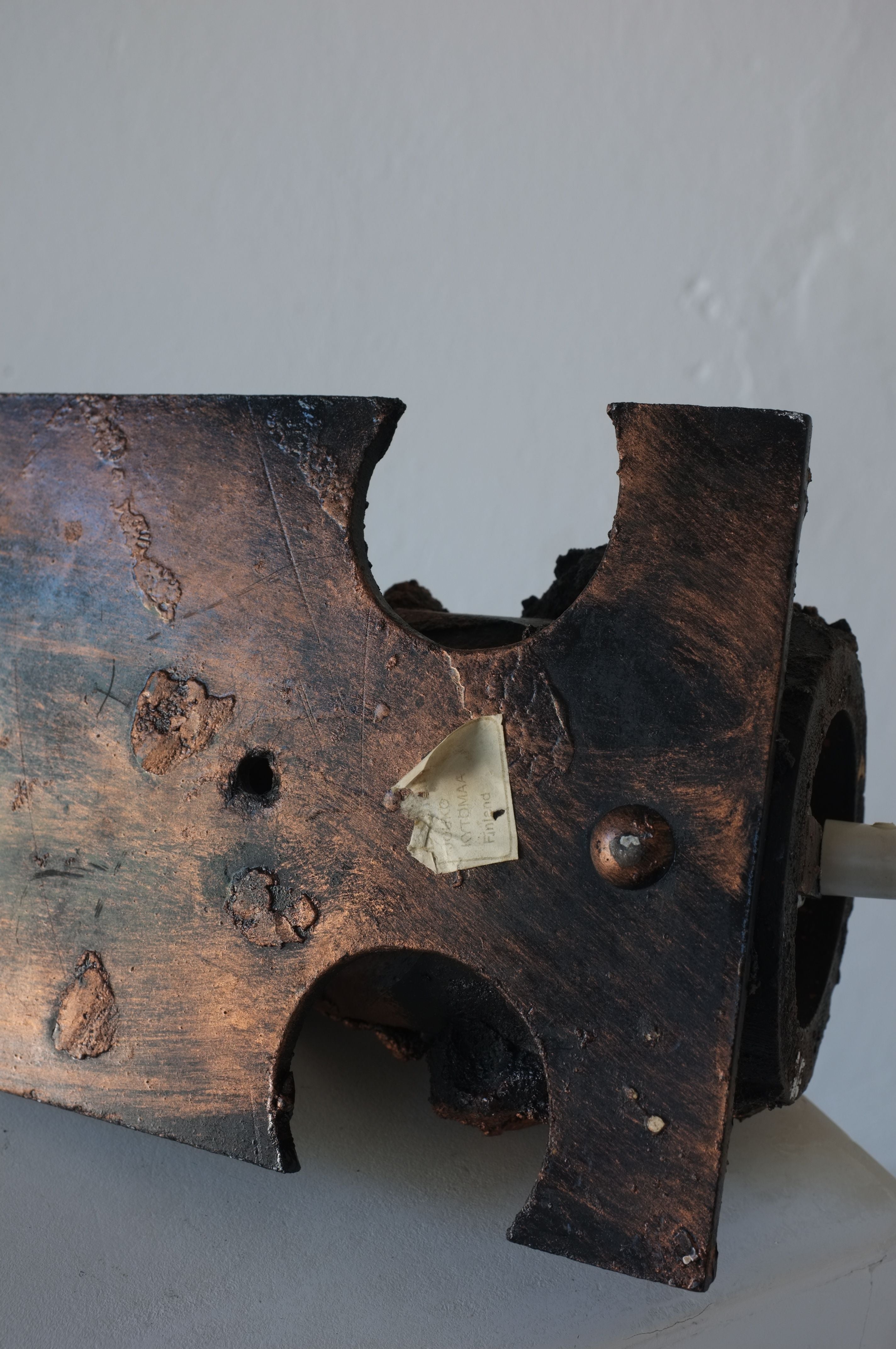 Brutalist Ceramic Wall Sconse by Jouko Kytömaa, 1970s