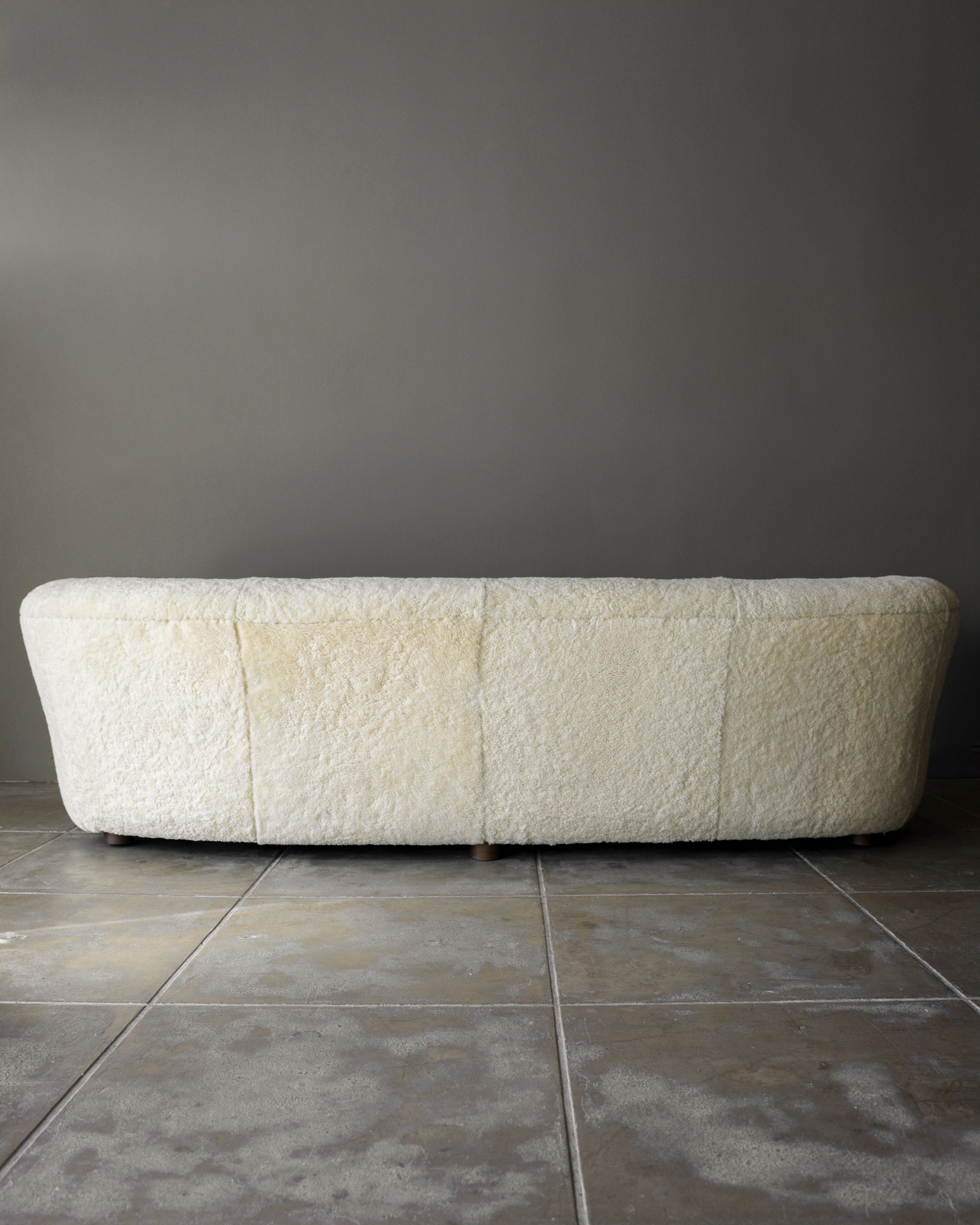 Fritz Hansen Sofa in Shearling by Studio OSKLO | The Oblist