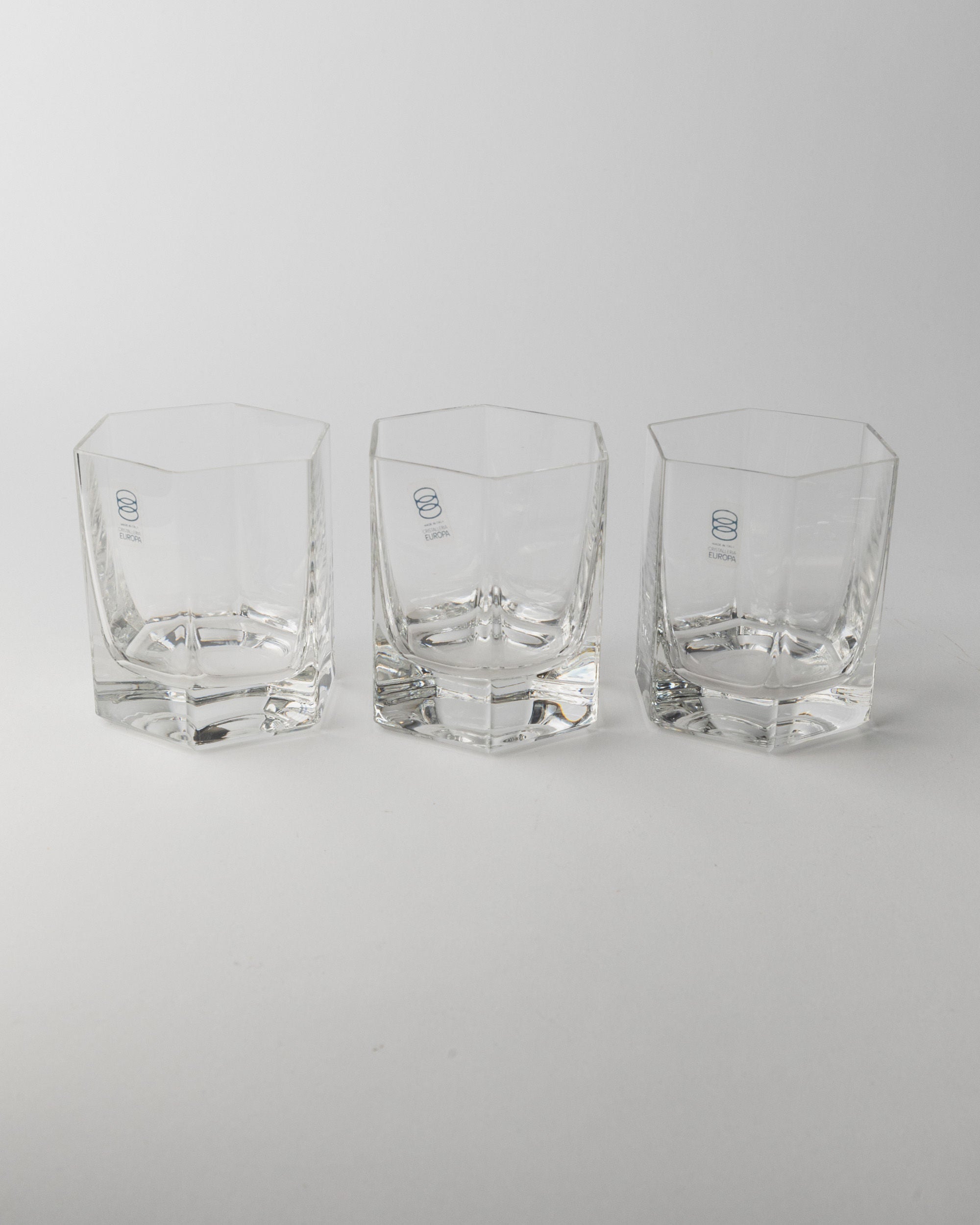 12 Drinking Glasses by Europa Cristalleria, 1980s
