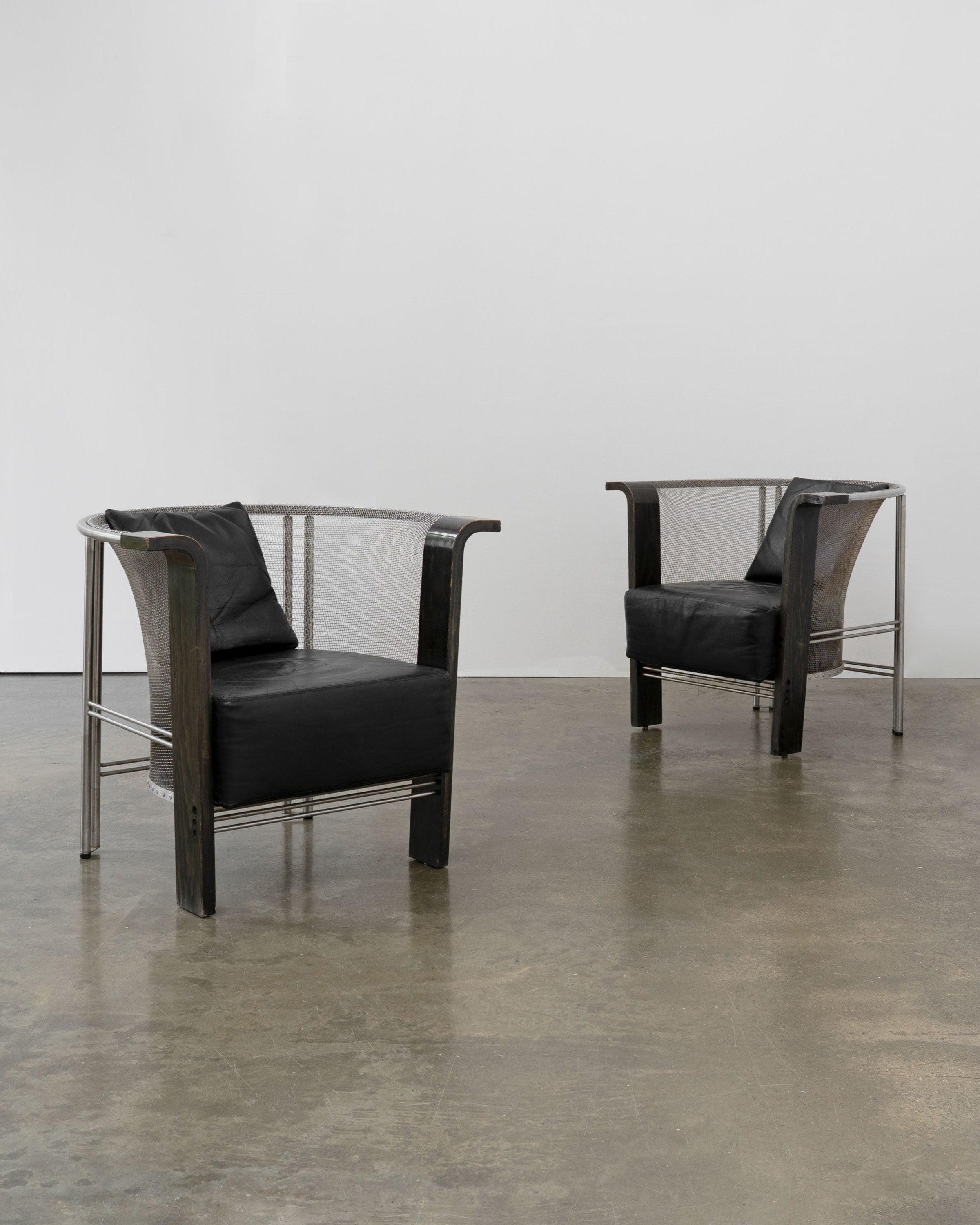 Postmodern Steel and Bentwood Armchair by Franco Bulfoni, 1990s