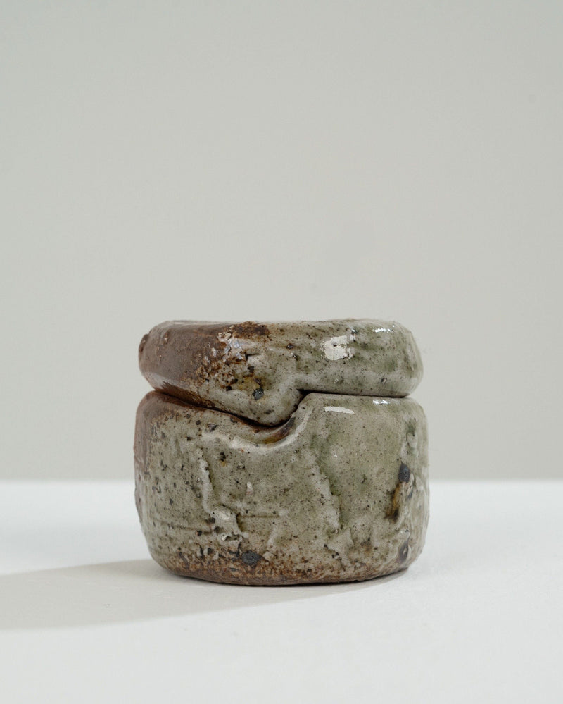 Stoneware Box by Barbara Delfosse by Figuresdesign | The Oblist — handcrafted gray-green finish