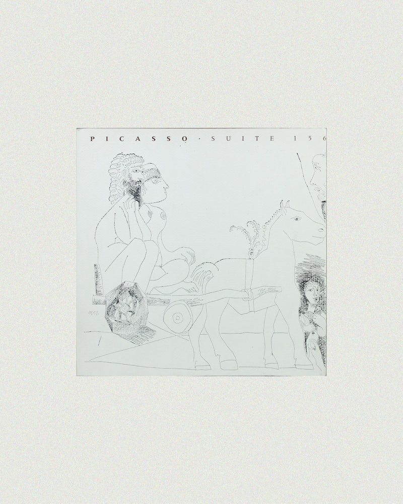 Picasso Suite 156 art book with etching prints and line drawings