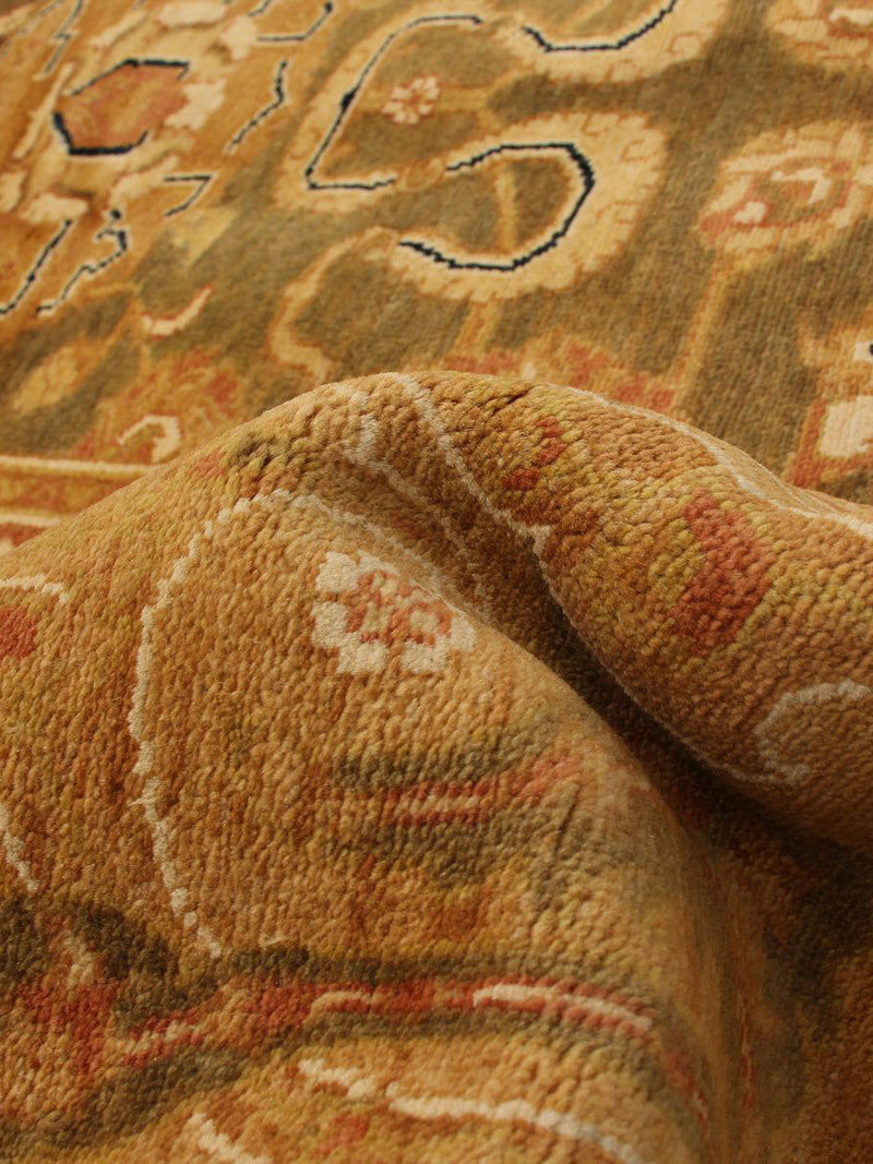 Close-up texture detail of Chobi rug showing intricate weave