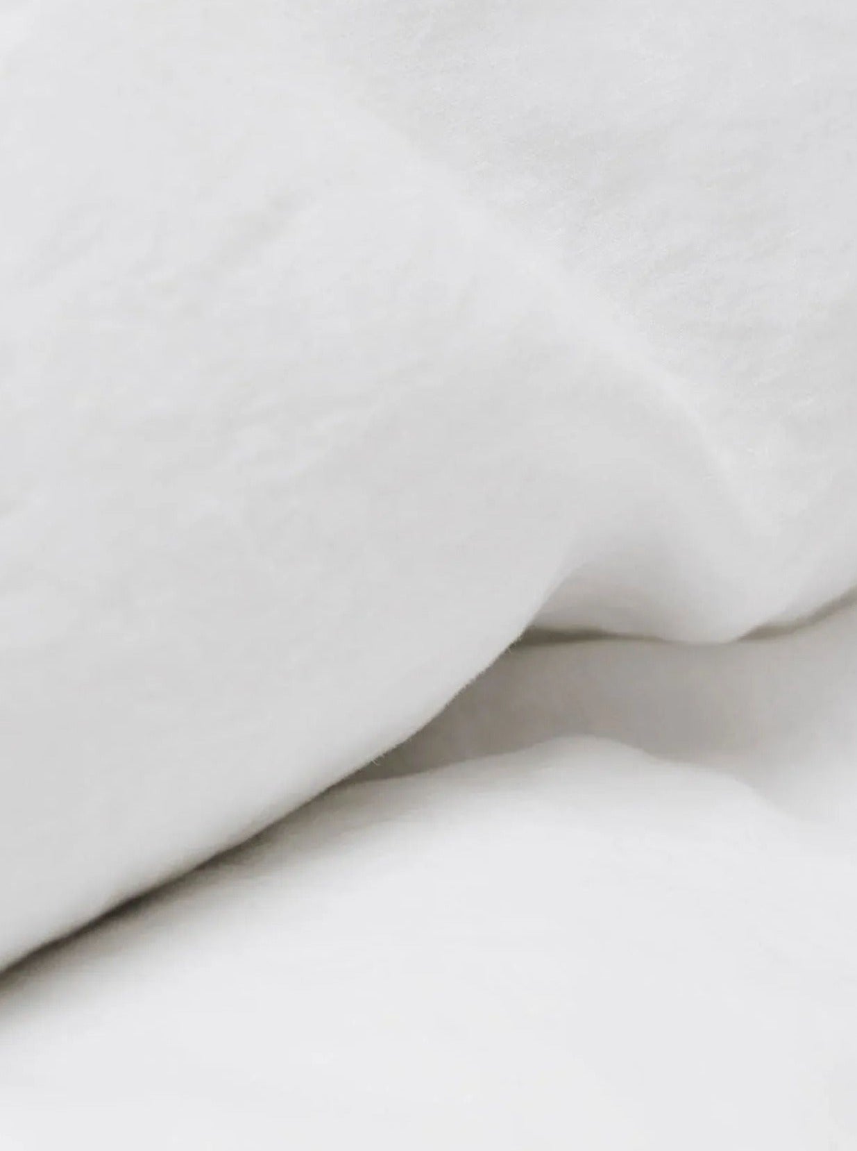 White Washed Linen Bed Set — close-up of soft linen texture