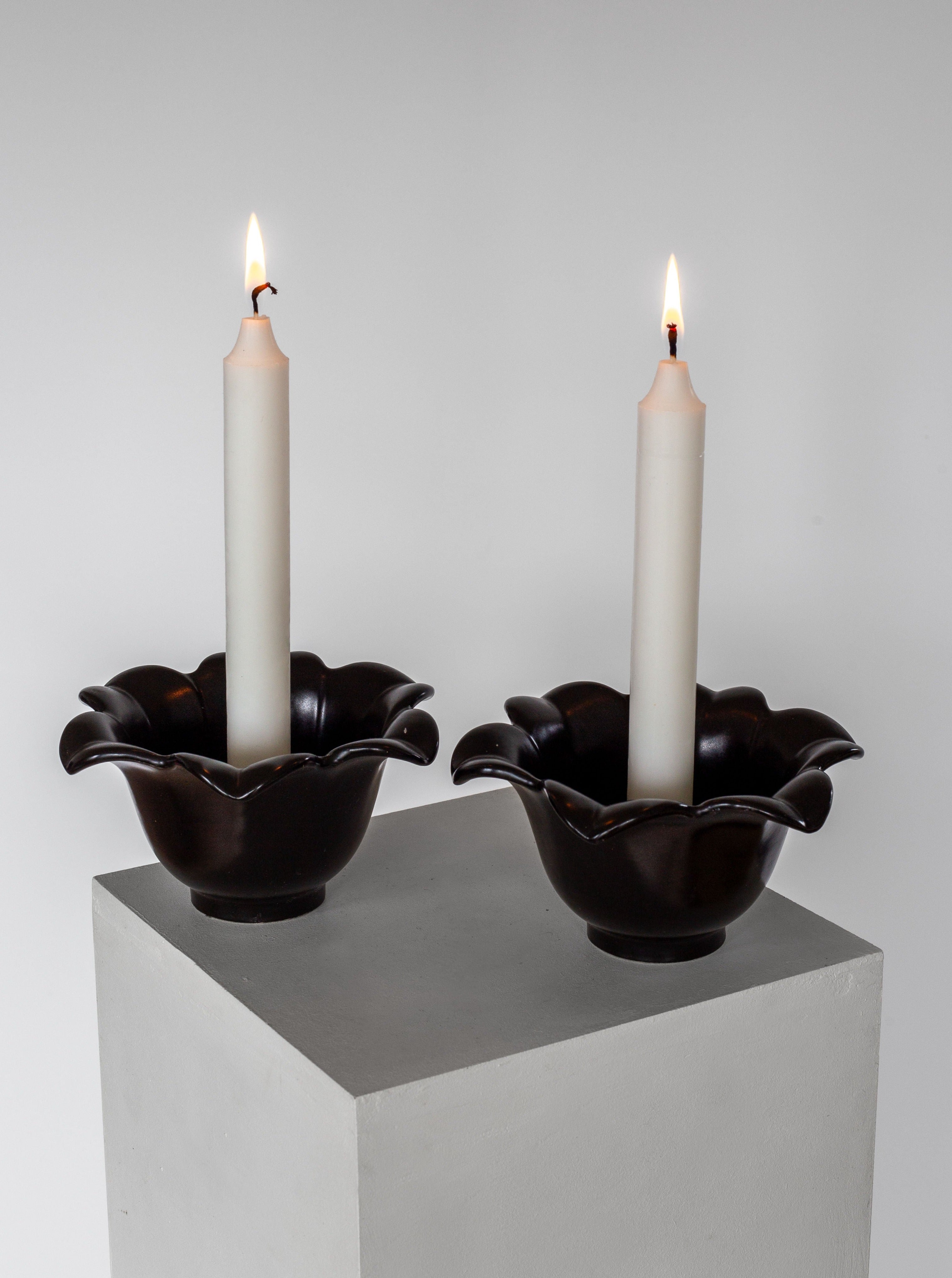 Mid-Century Ceramic Candlesticks Sweden 1950s | The Oblist