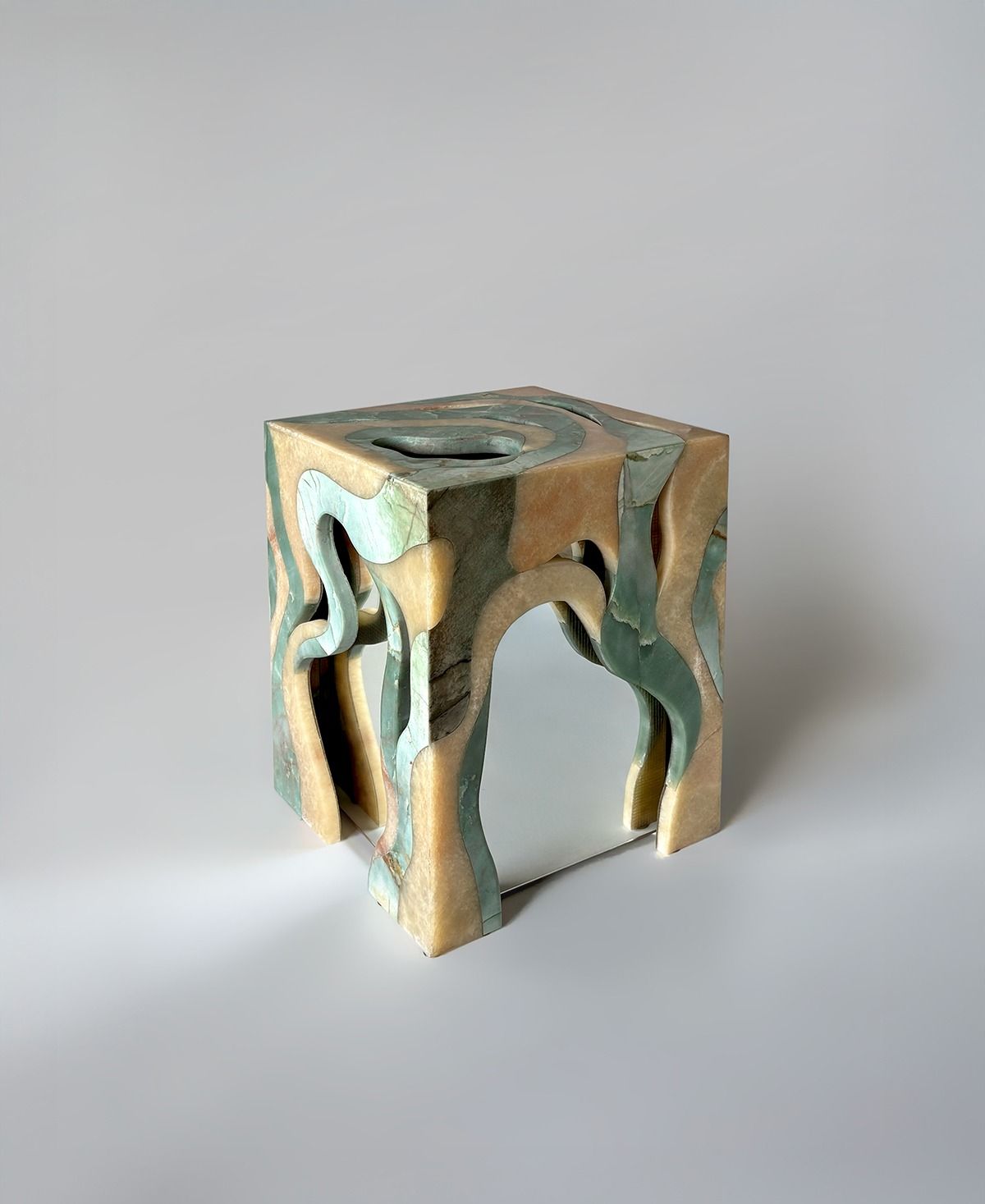 'Orbis' Marble Stool/Side Table