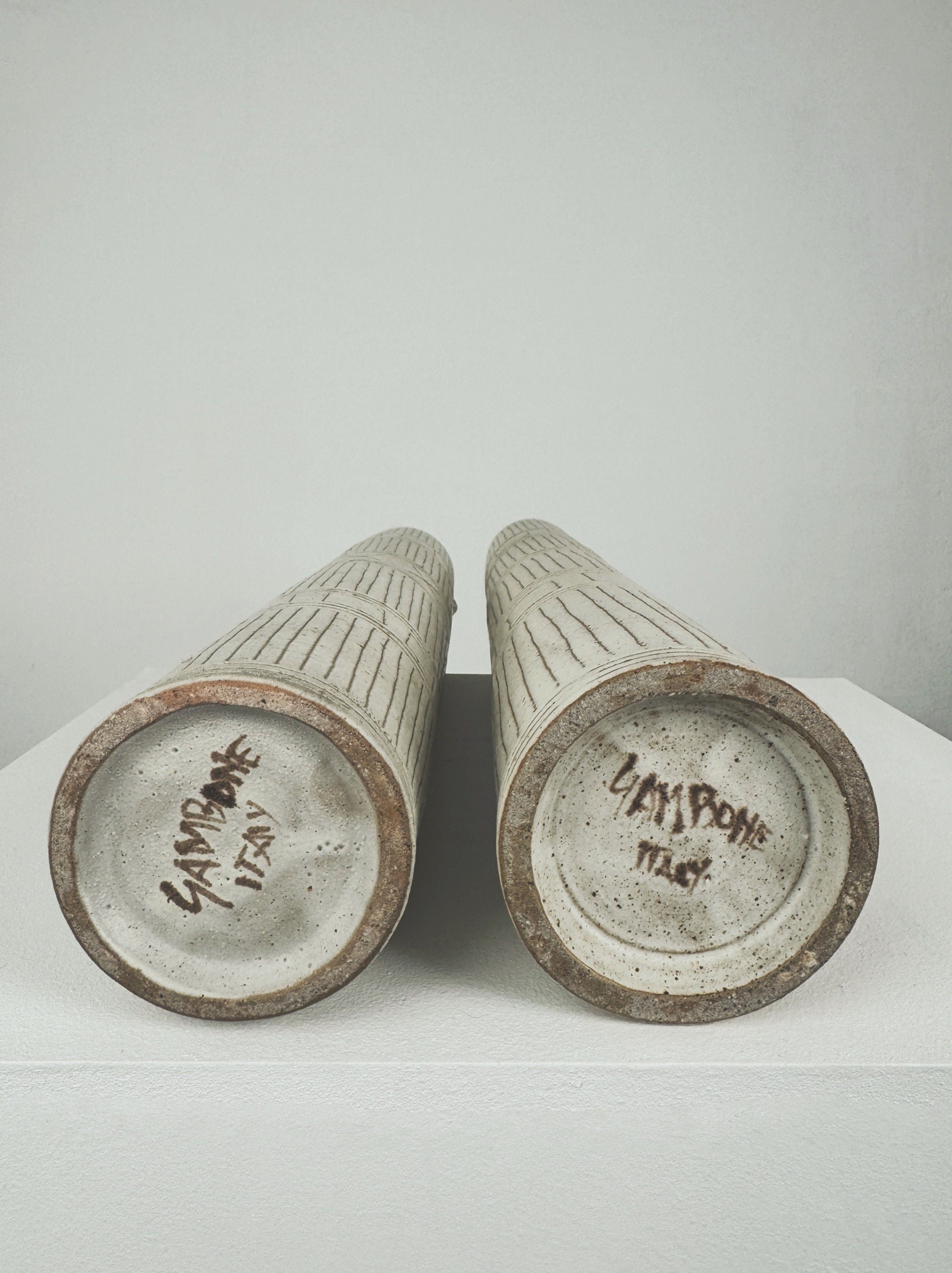 Monumental Pair of Bottles by Bruno Gambone