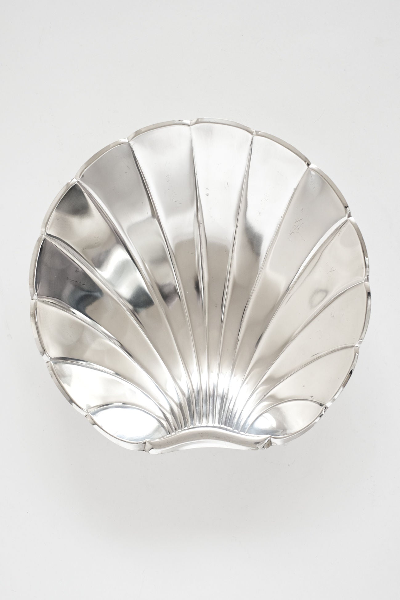 Large Silverplated Shell Dish