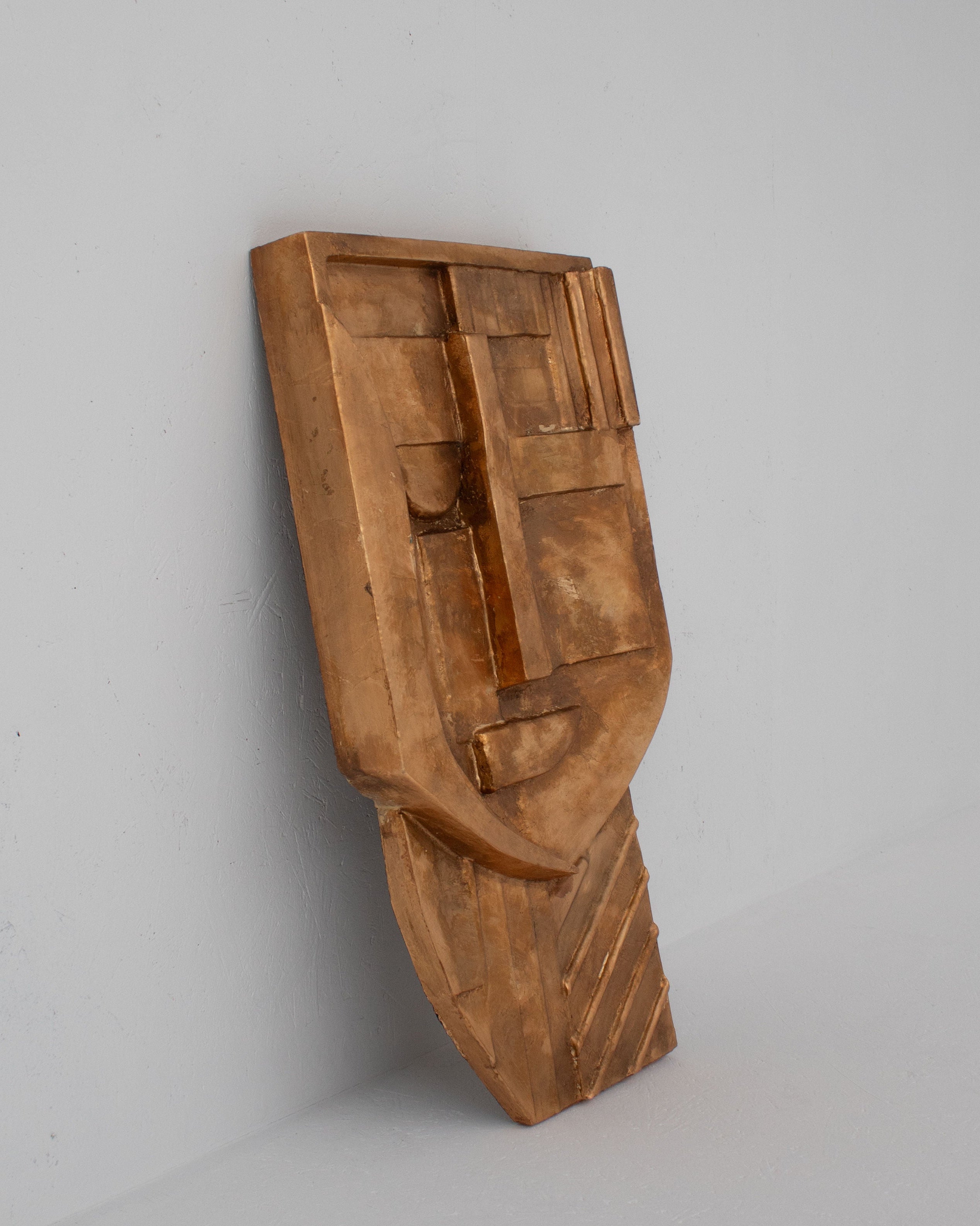 Cubist Wall Sculpture in Plaster