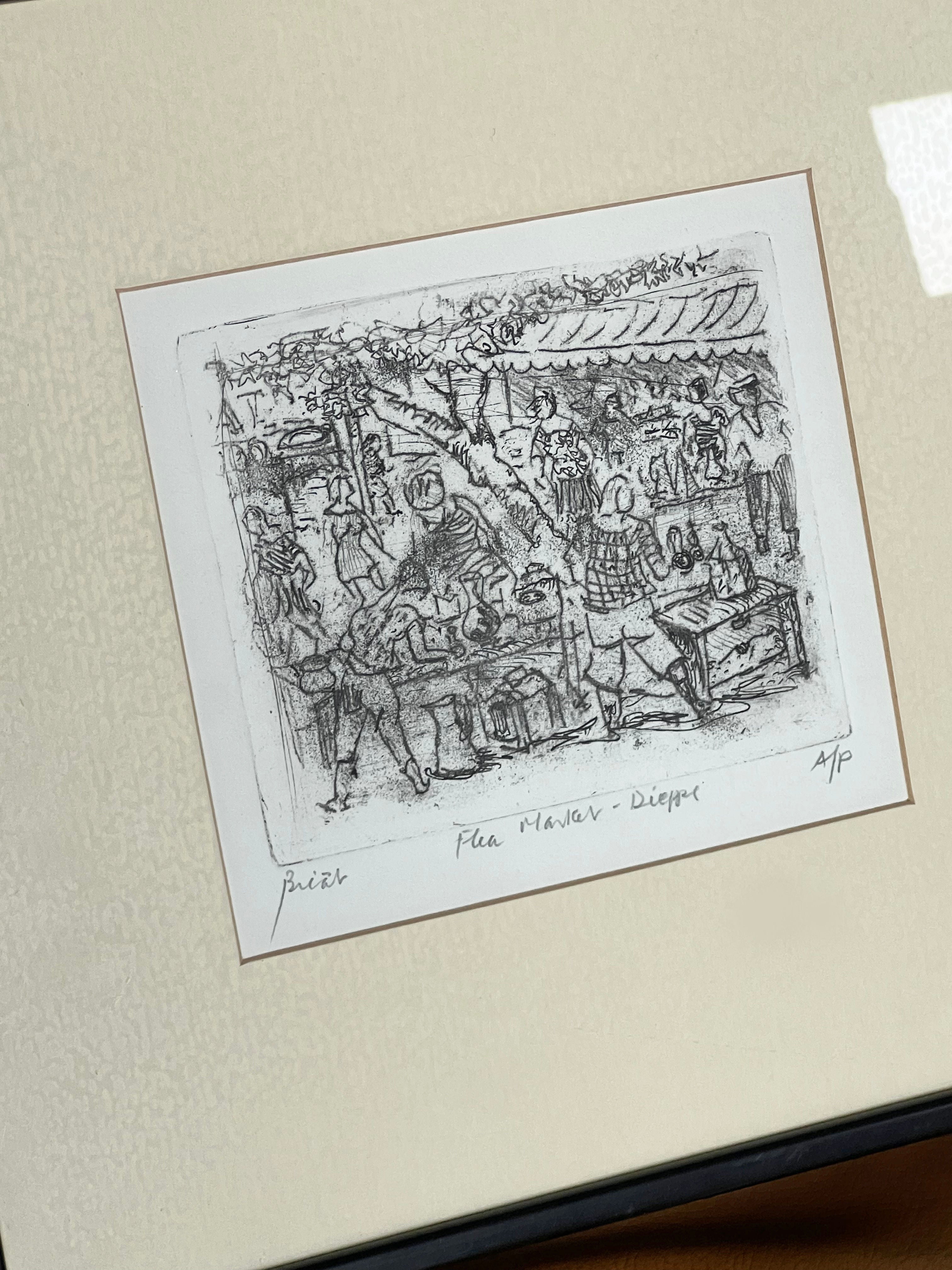 Charcoal Flea Market Sketch