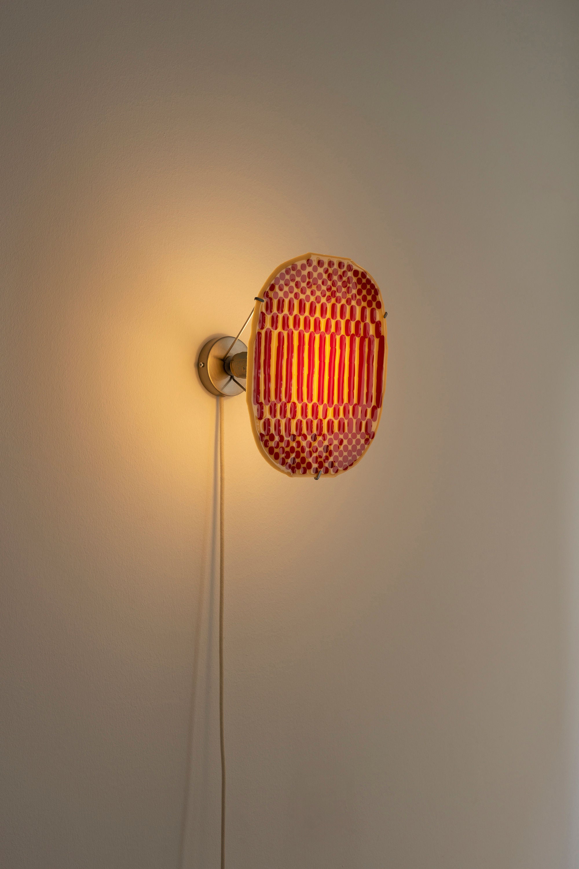 Lampe Murale à Damier Beige