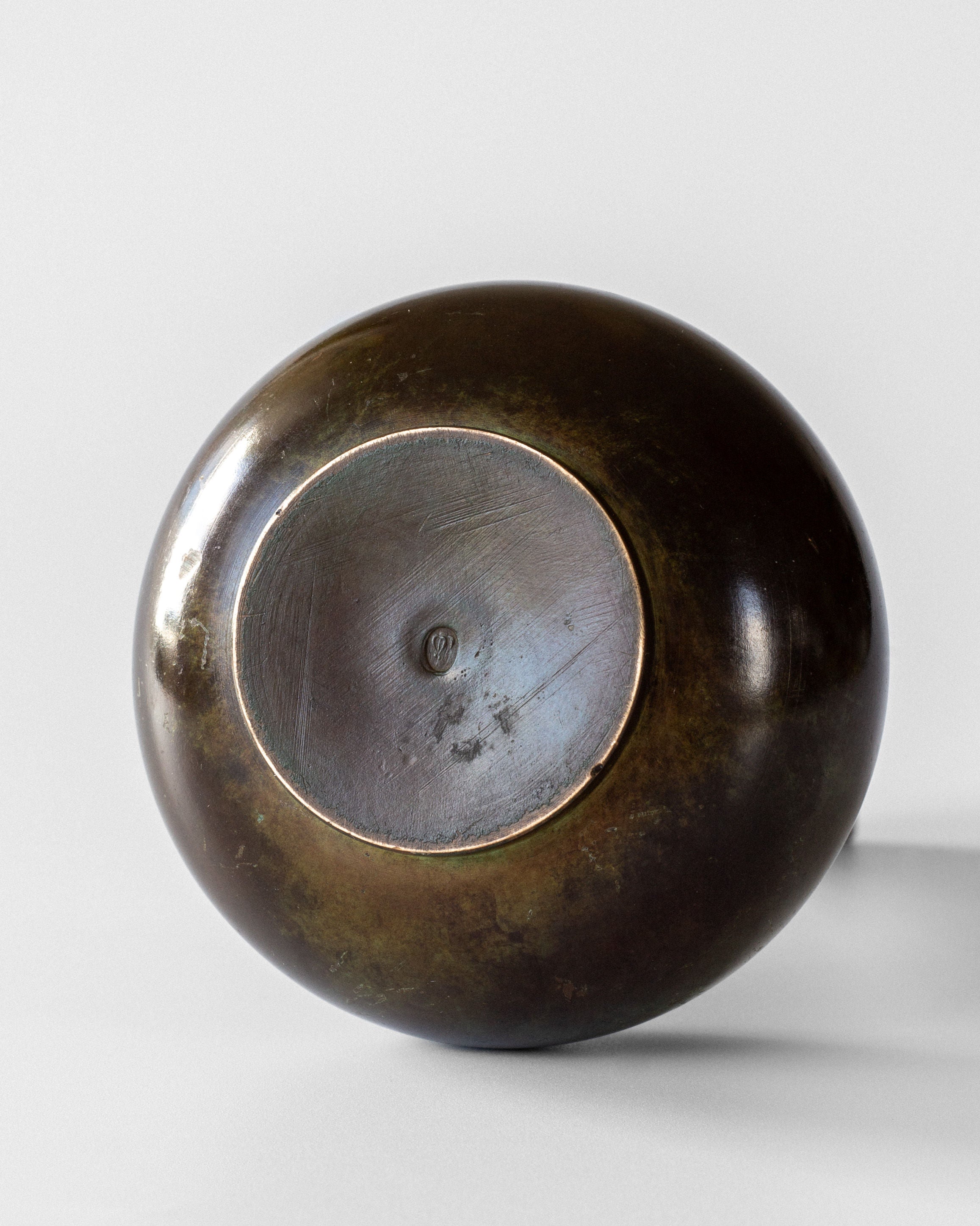 Art Deco Bronze Vase by GAB, 1930s Sweden