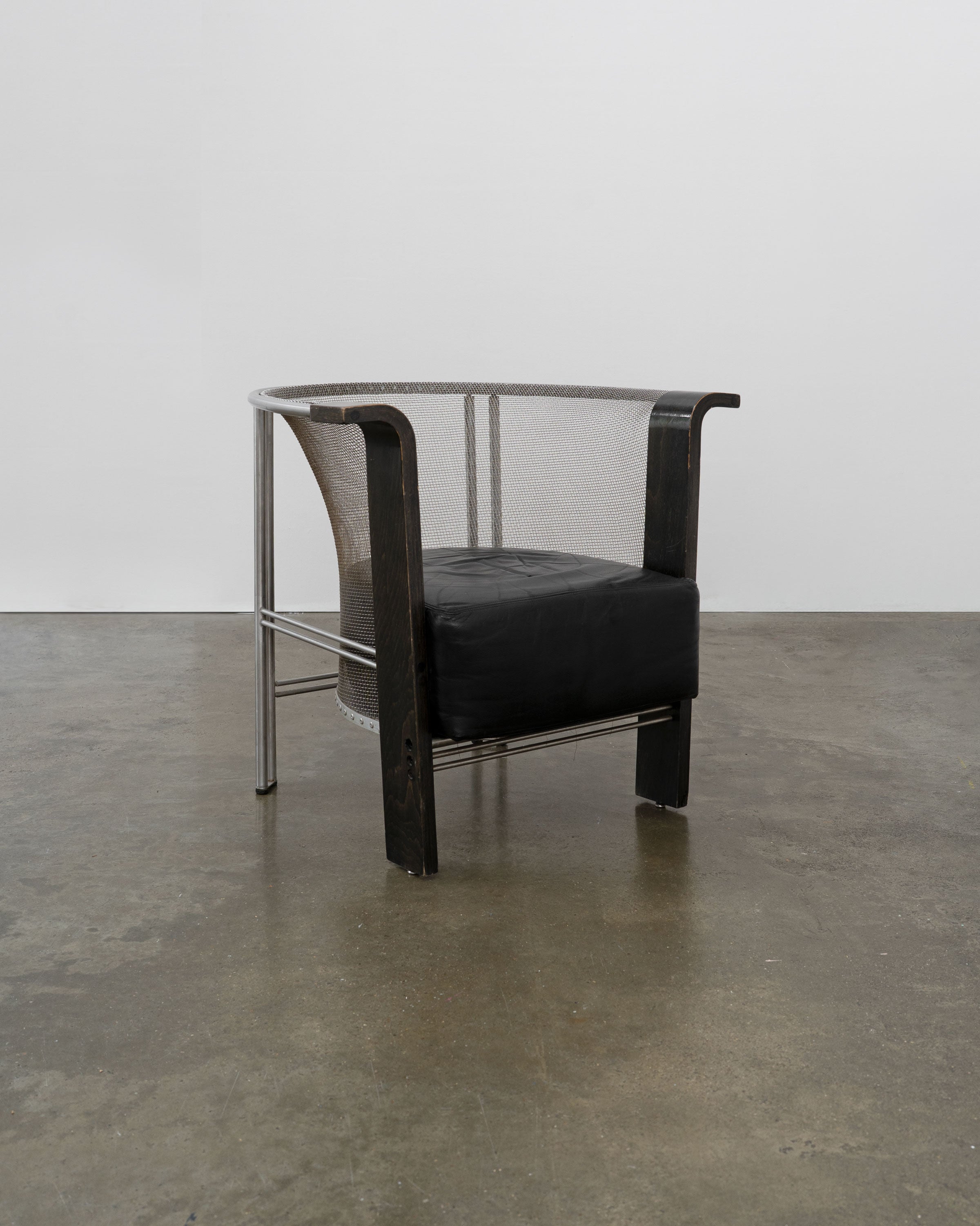 Postmodern Steel and Bentwood Armchair by Franco Bulfoni, 1990s
