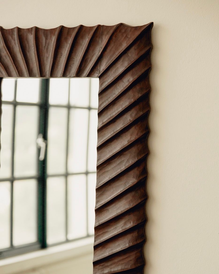 Wavy Full Length Mirror, France 1960's