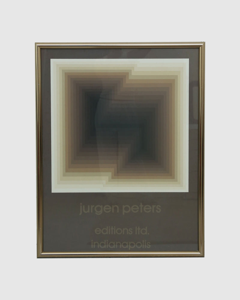 Jurgen Peters abstract geometric framed print with gradient squares