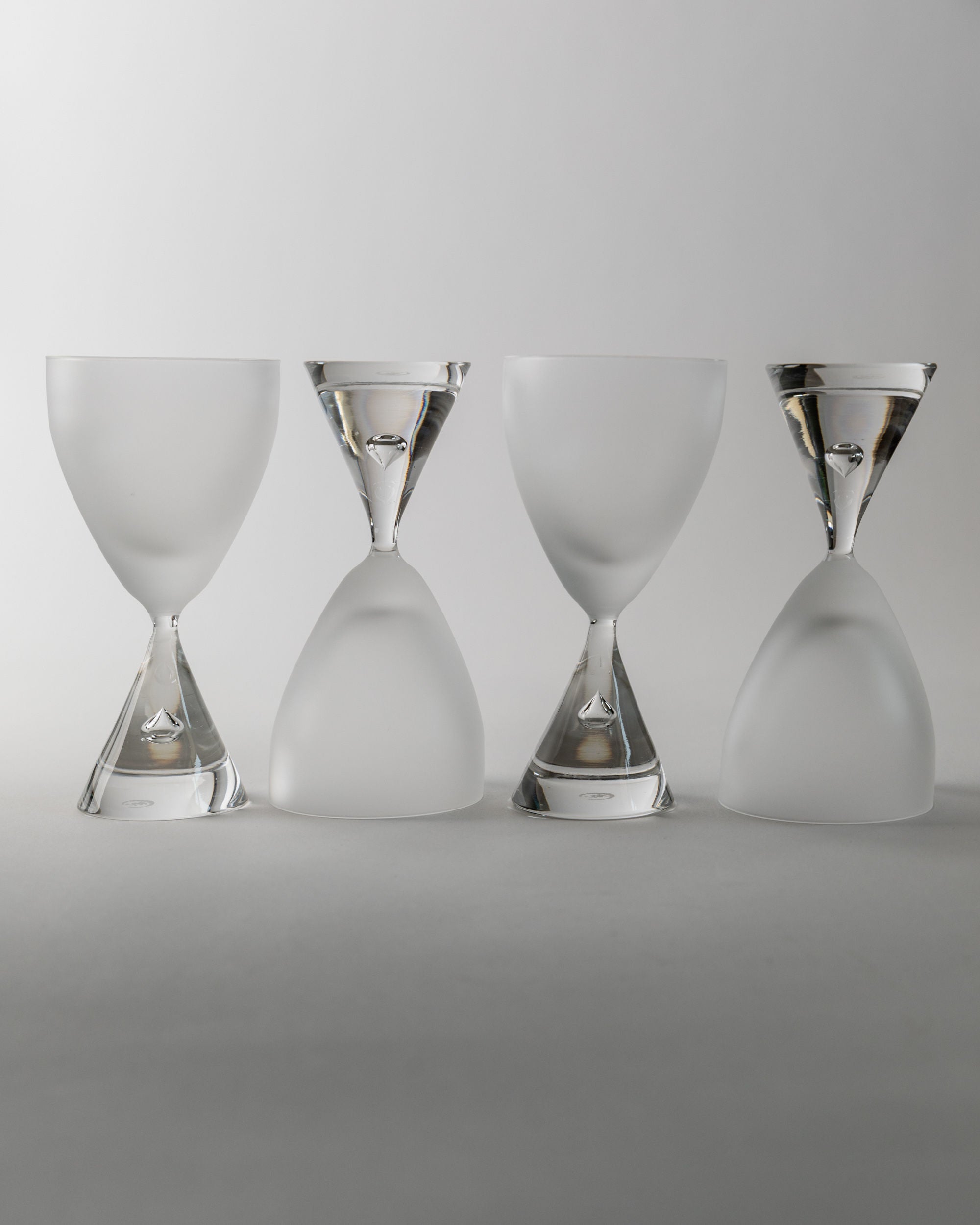 Set of 4 Murano Glasses, Italy 80s