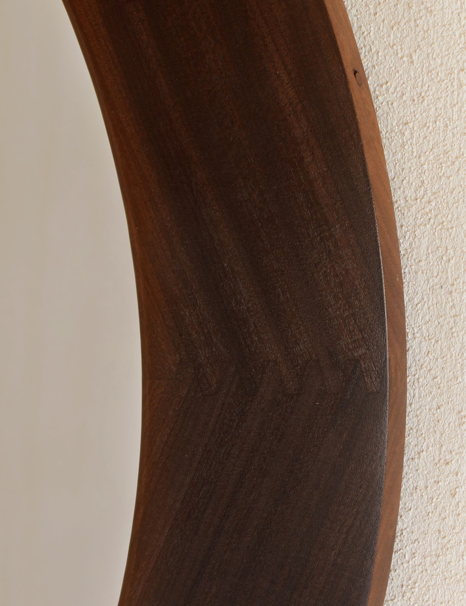 Round Wood Wall Mirror