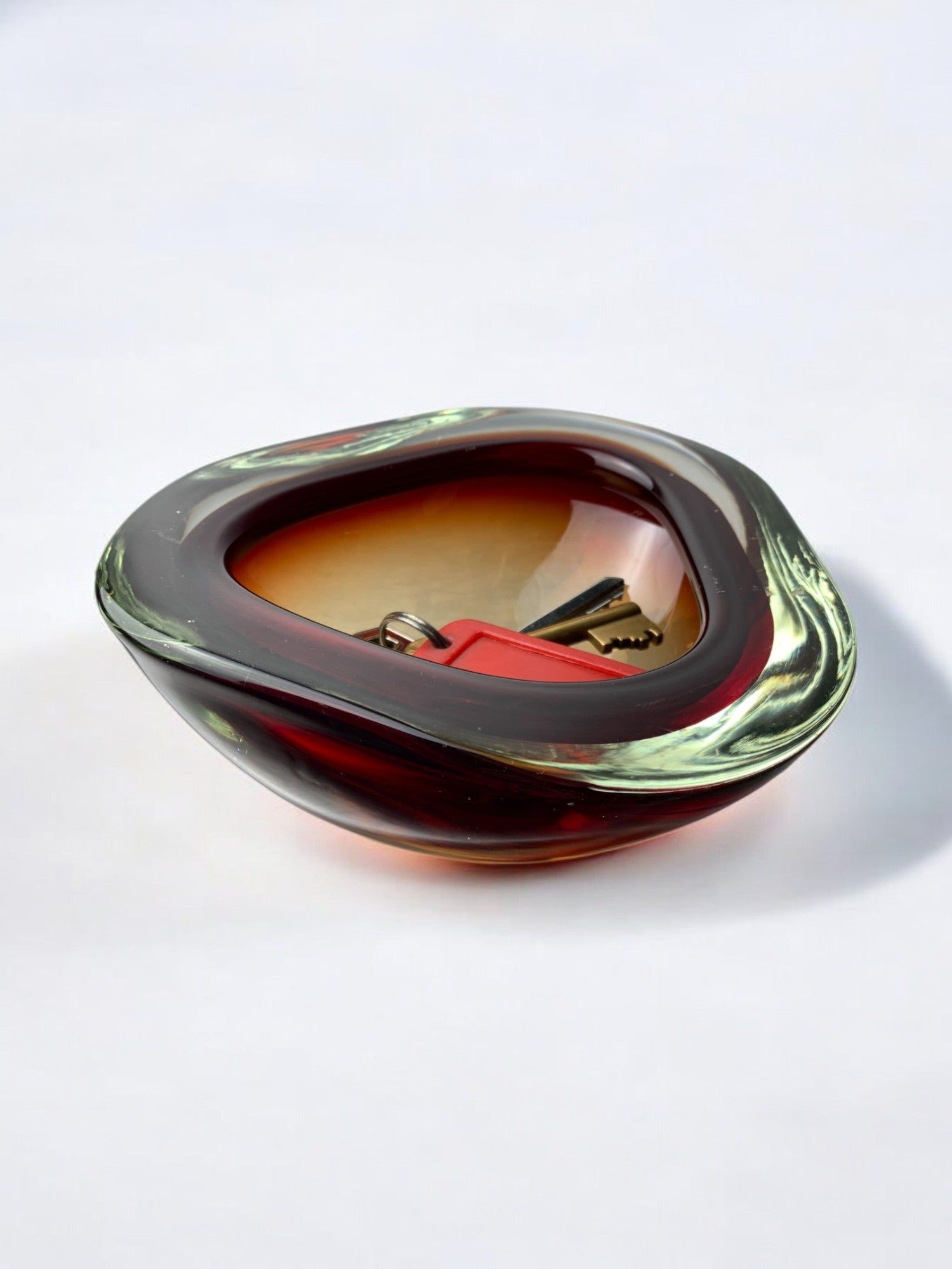 Sommerso Brown Vide-poches by Seguso, Murano, Italy, 1970s