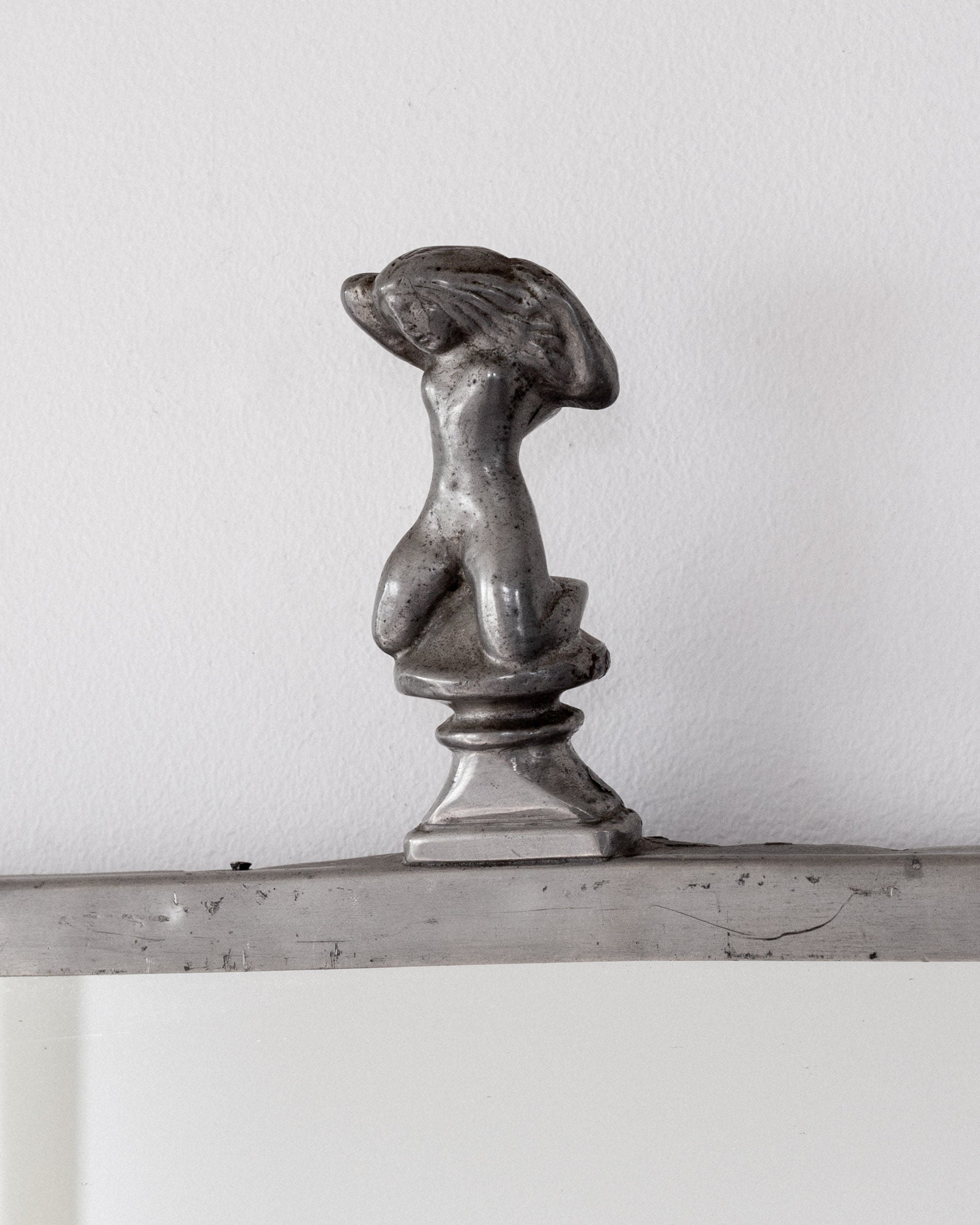 1930s Swedish Art Deco Pewter Mirror
