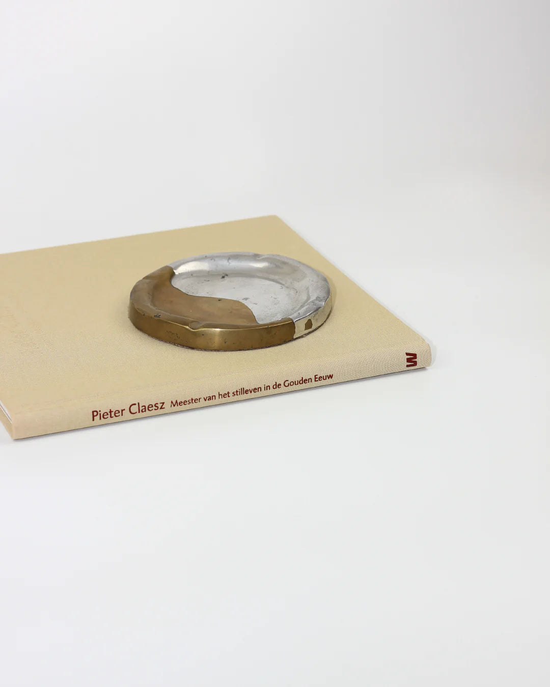 Brutalist Ashtray in Aluminum and Brass