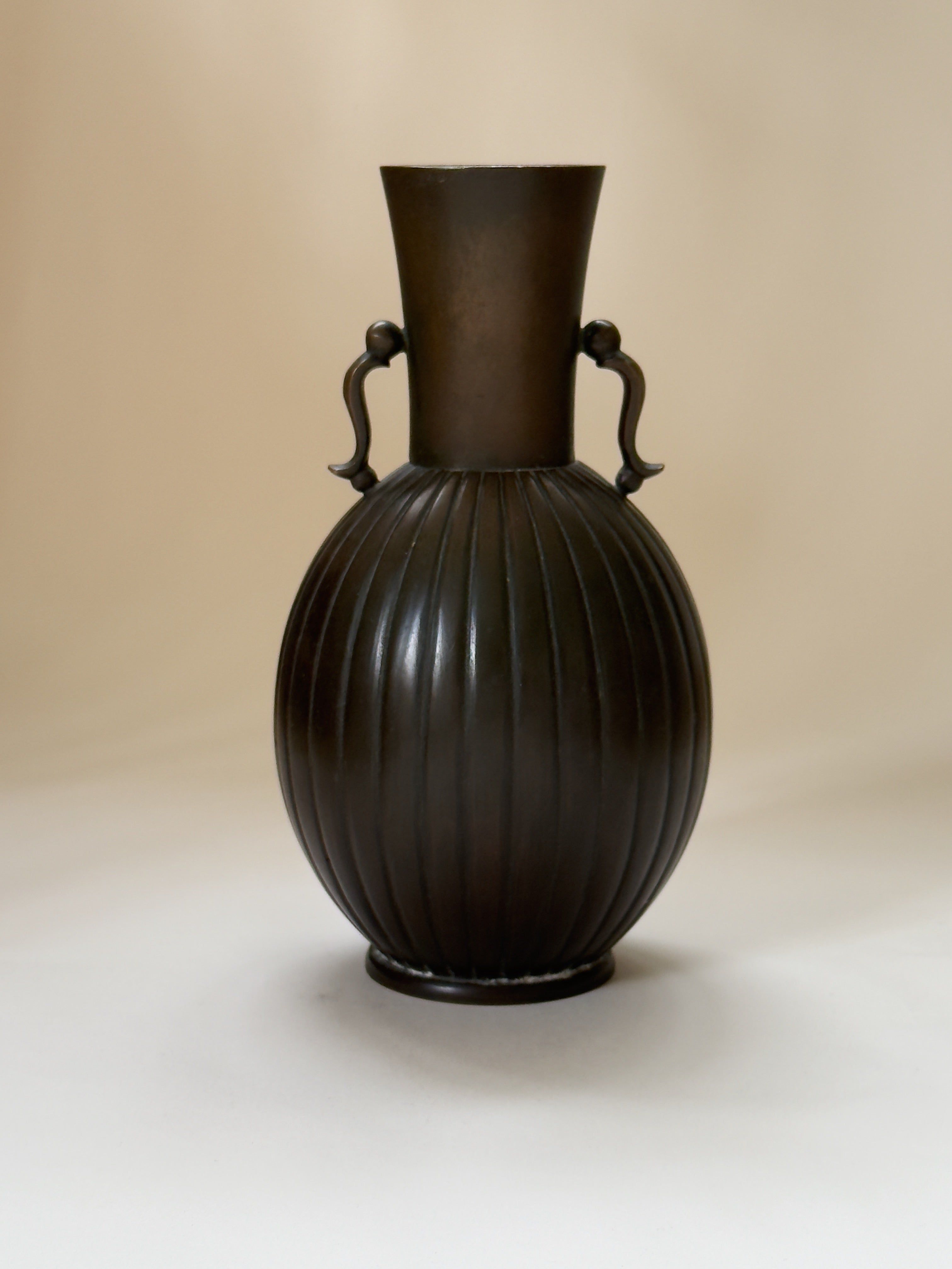 Art Deco Bronze Vase by Just Andersen for GAB, 1930s