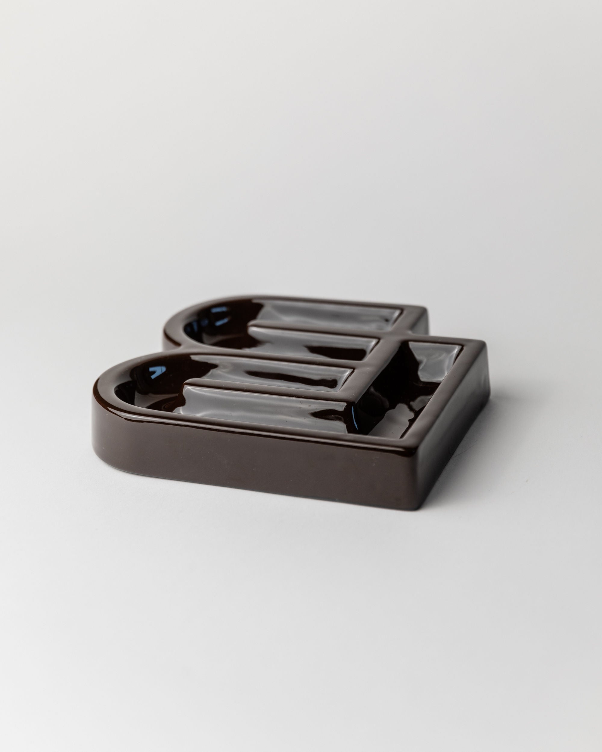 Brown Ceramic Ashtray, Italy 1960s