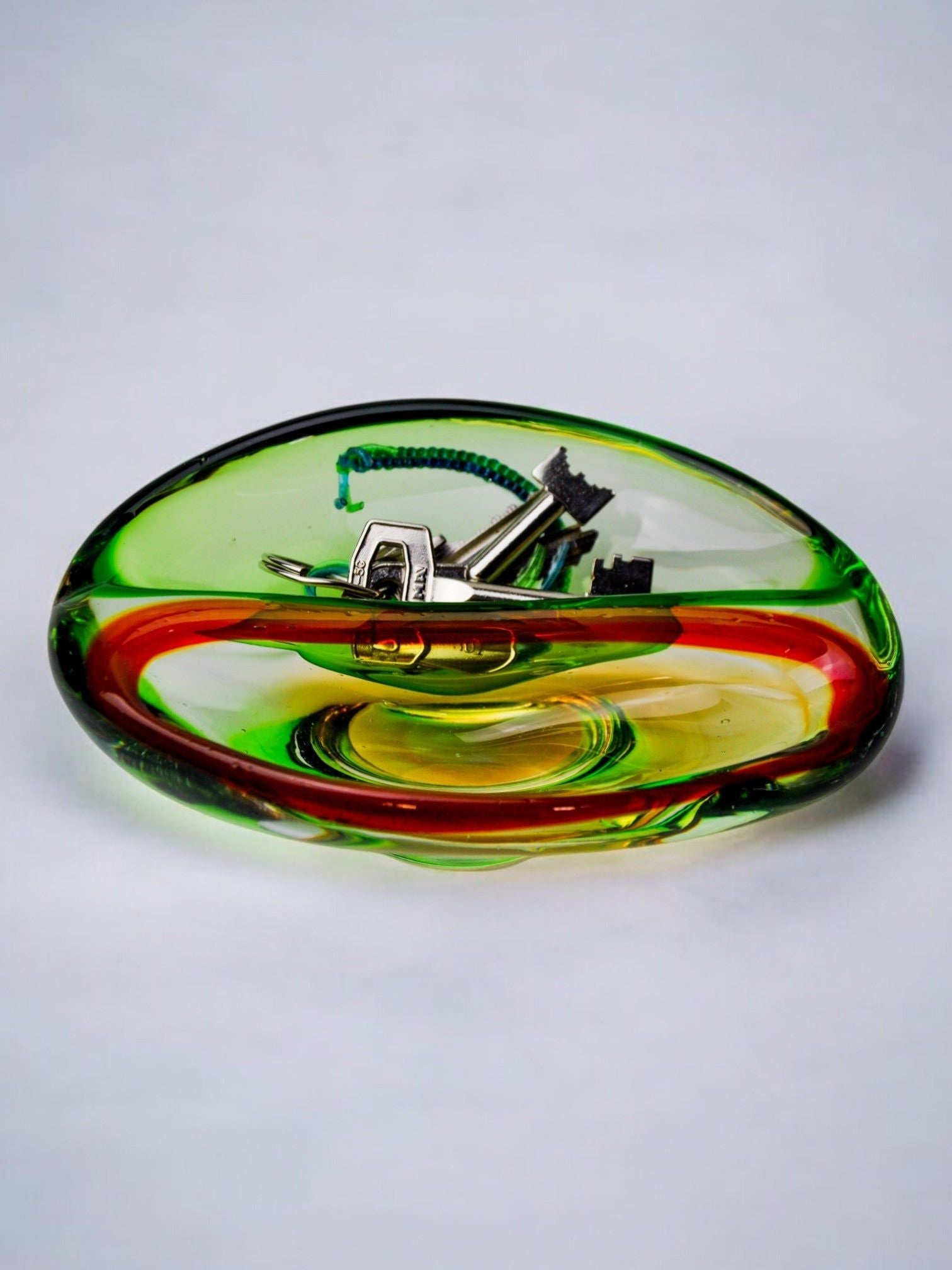 Two-tone Ashtray by Seguso, Murano Glass, Italy, 1970s