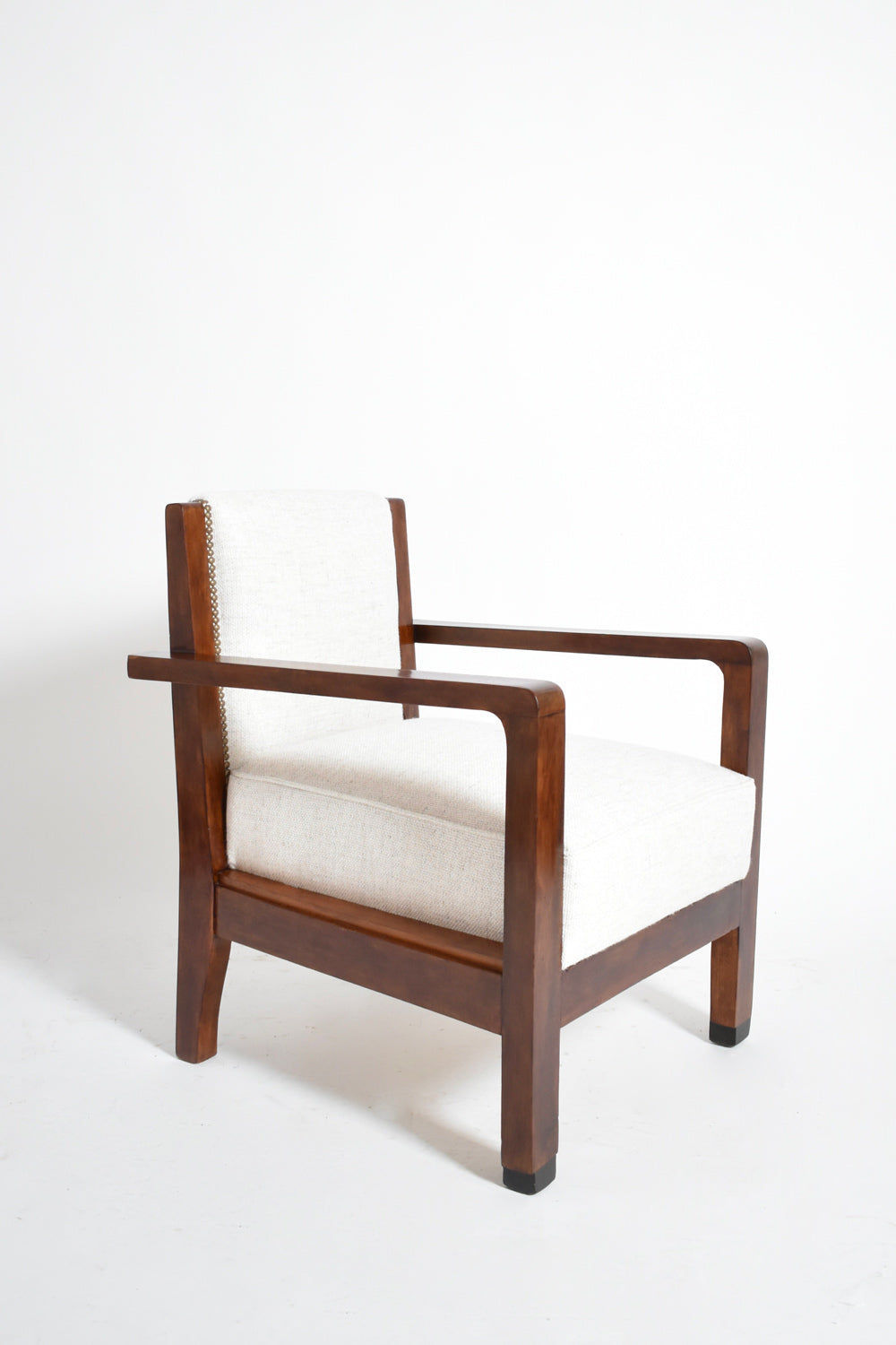 Pair of Amsterdam School Wooden Armchairs, 1930s