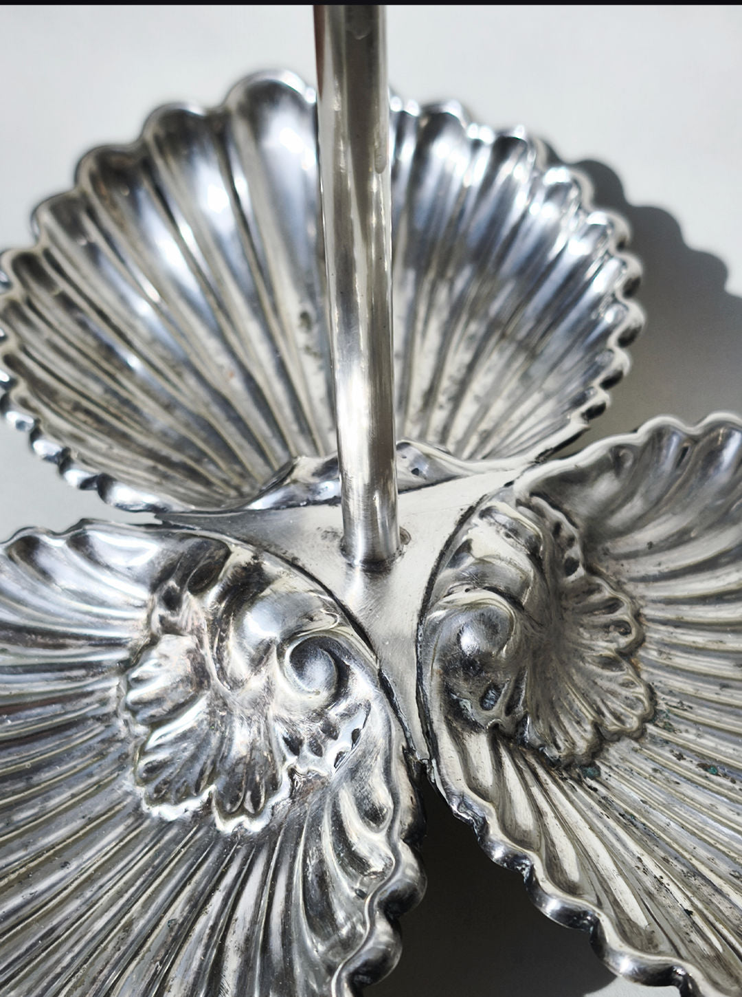 Large Silver-plated Triple Tray