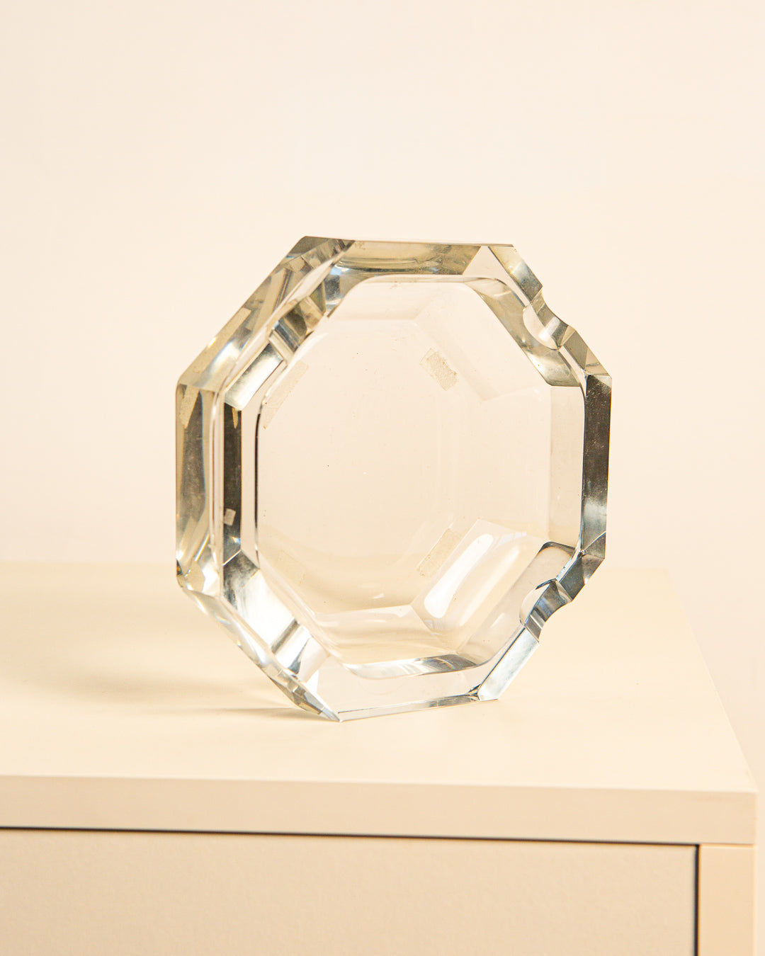 Octagonal Glass Ashtray from the '80s