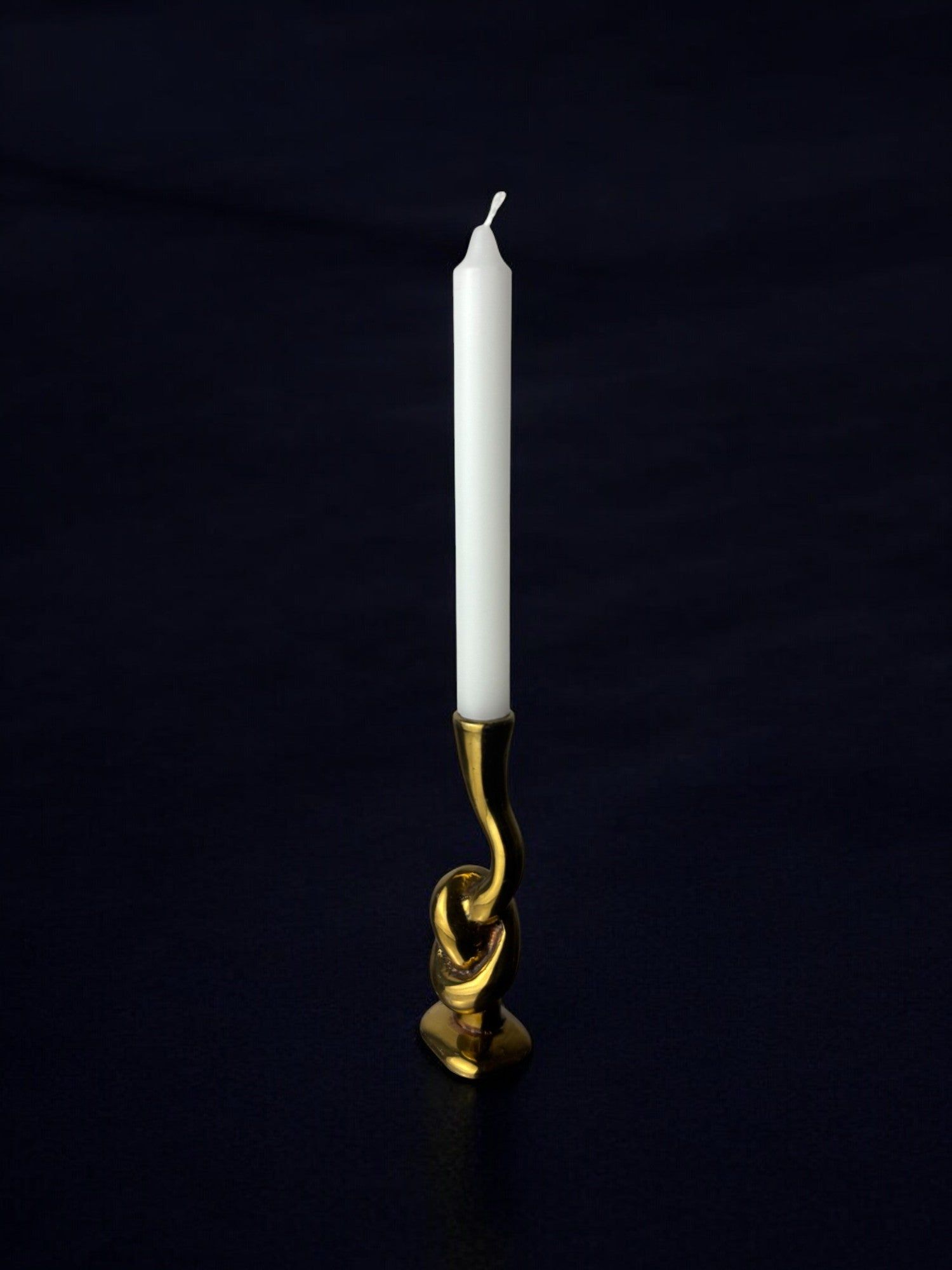 Knot Candleholder in Bronze, Italy, Circa 1970
