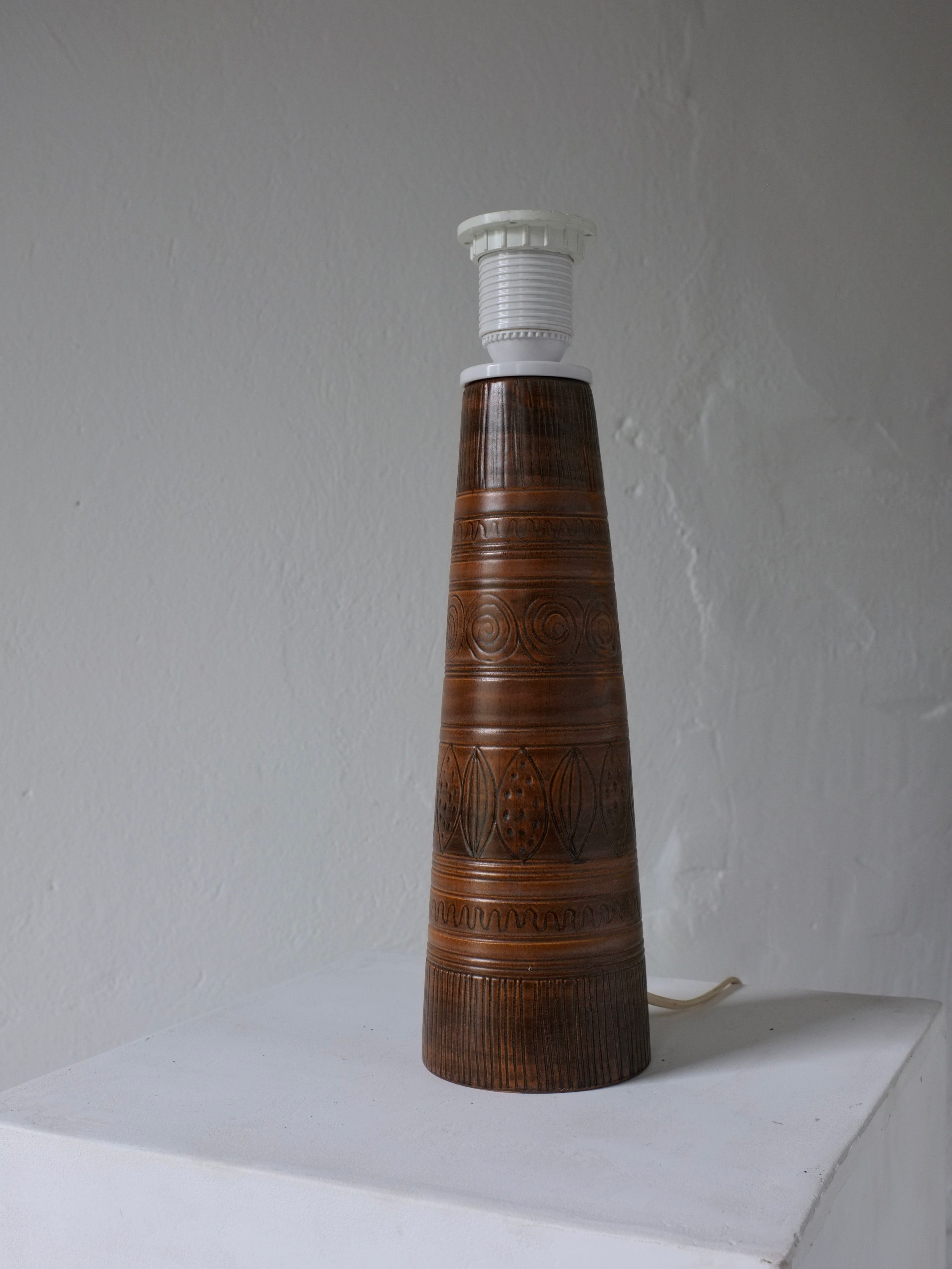 Stoneware Table Lamp Base by Irma Yourstone, 1960s