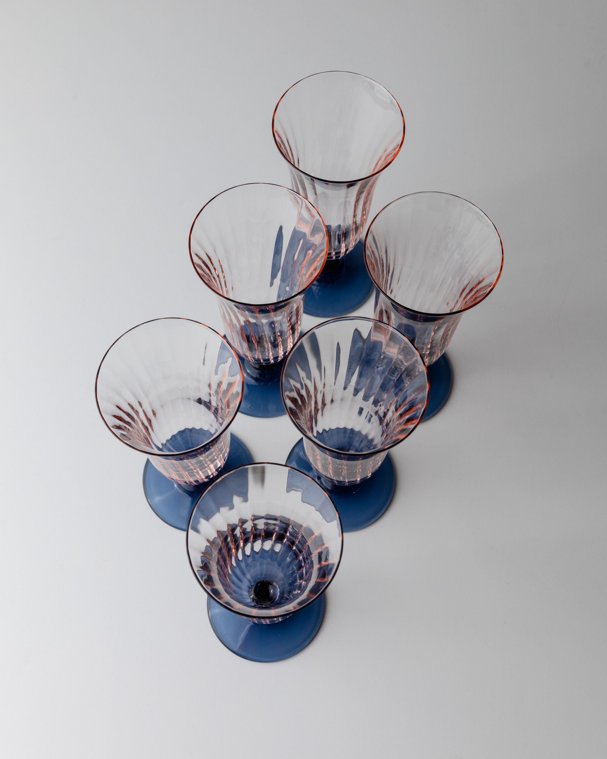 Set of 6 Murano Glass, Italy 70s