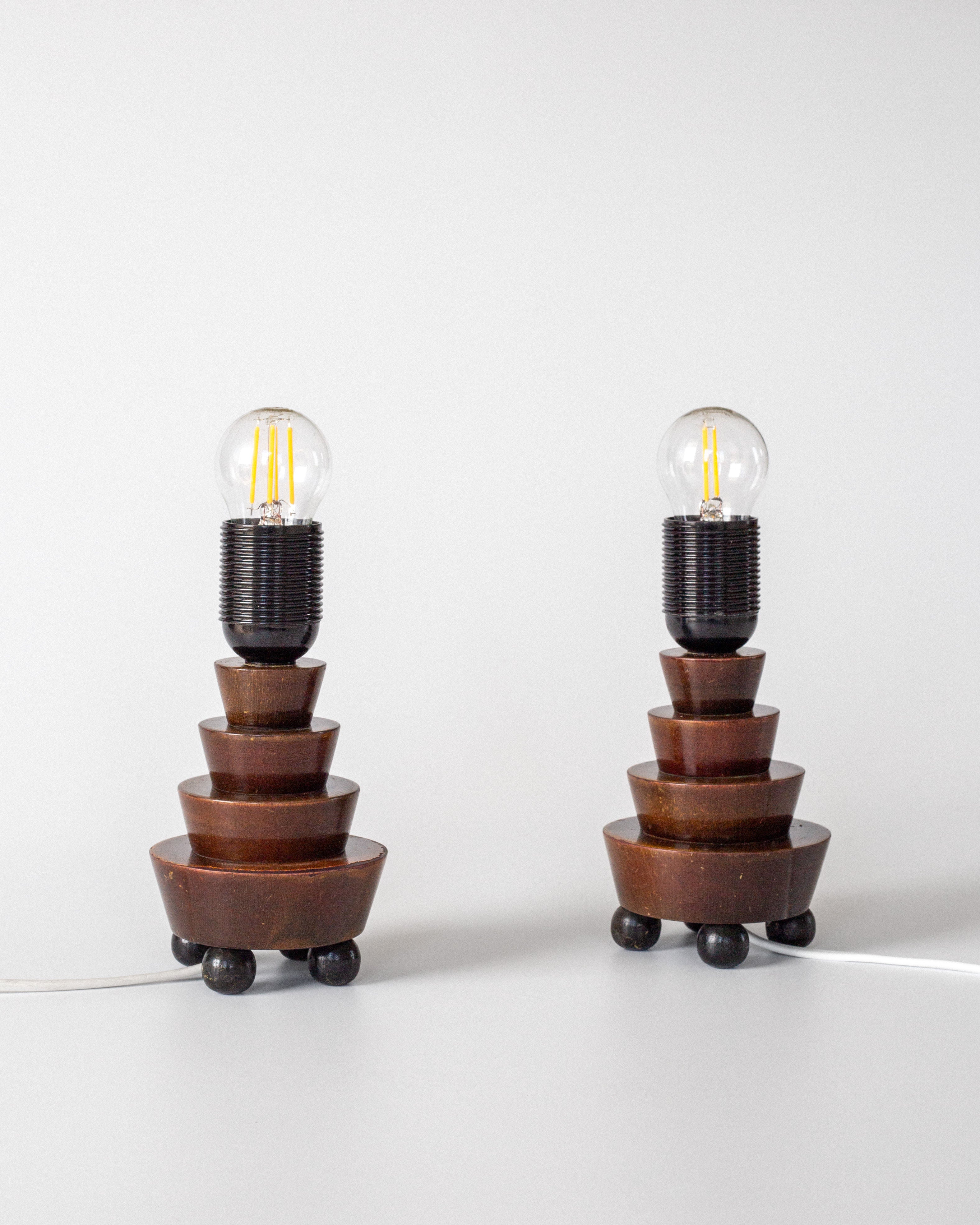 Art Deco Wooden Table Lamps