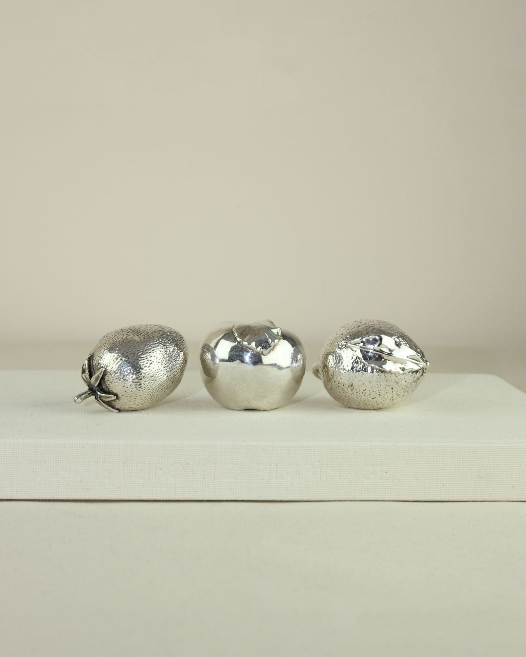 Fruits Table Figures Plated in 925 Silver