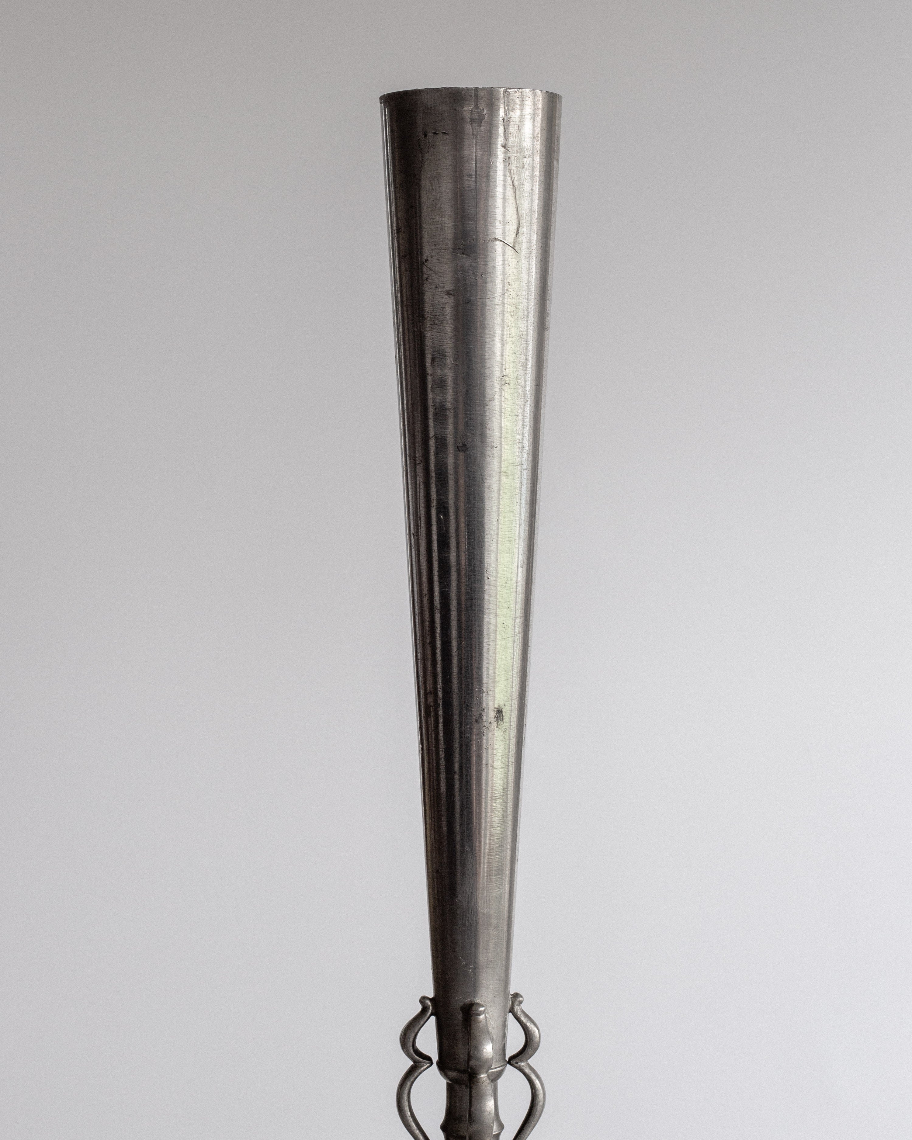 Art Deco Pewter Trumpet Vase, 1935