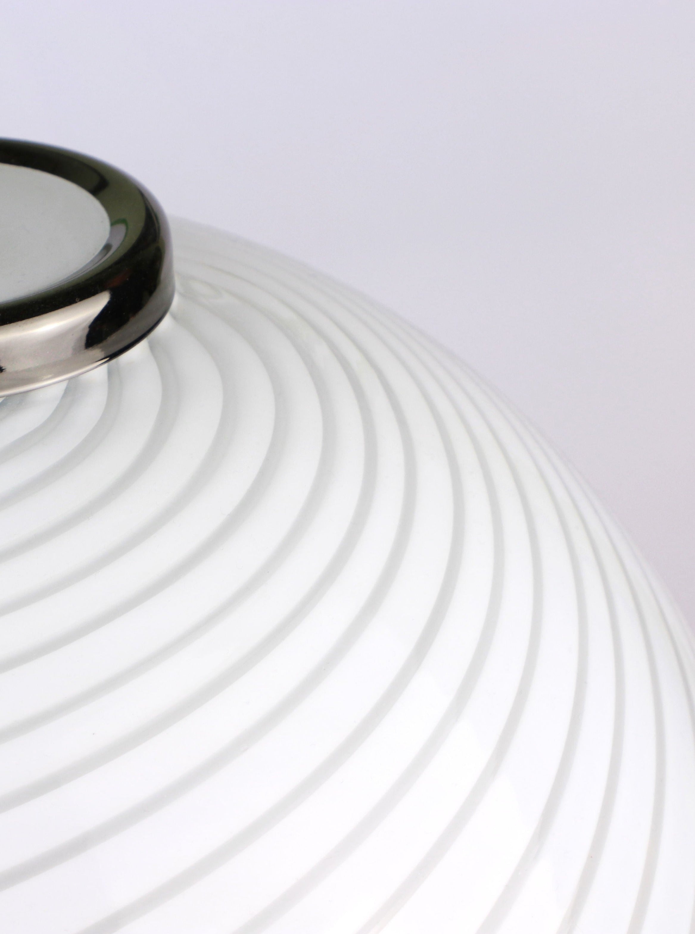 Murano Swirl Mushroom Table Lamp by F Fabbian for Mazzega 1980s