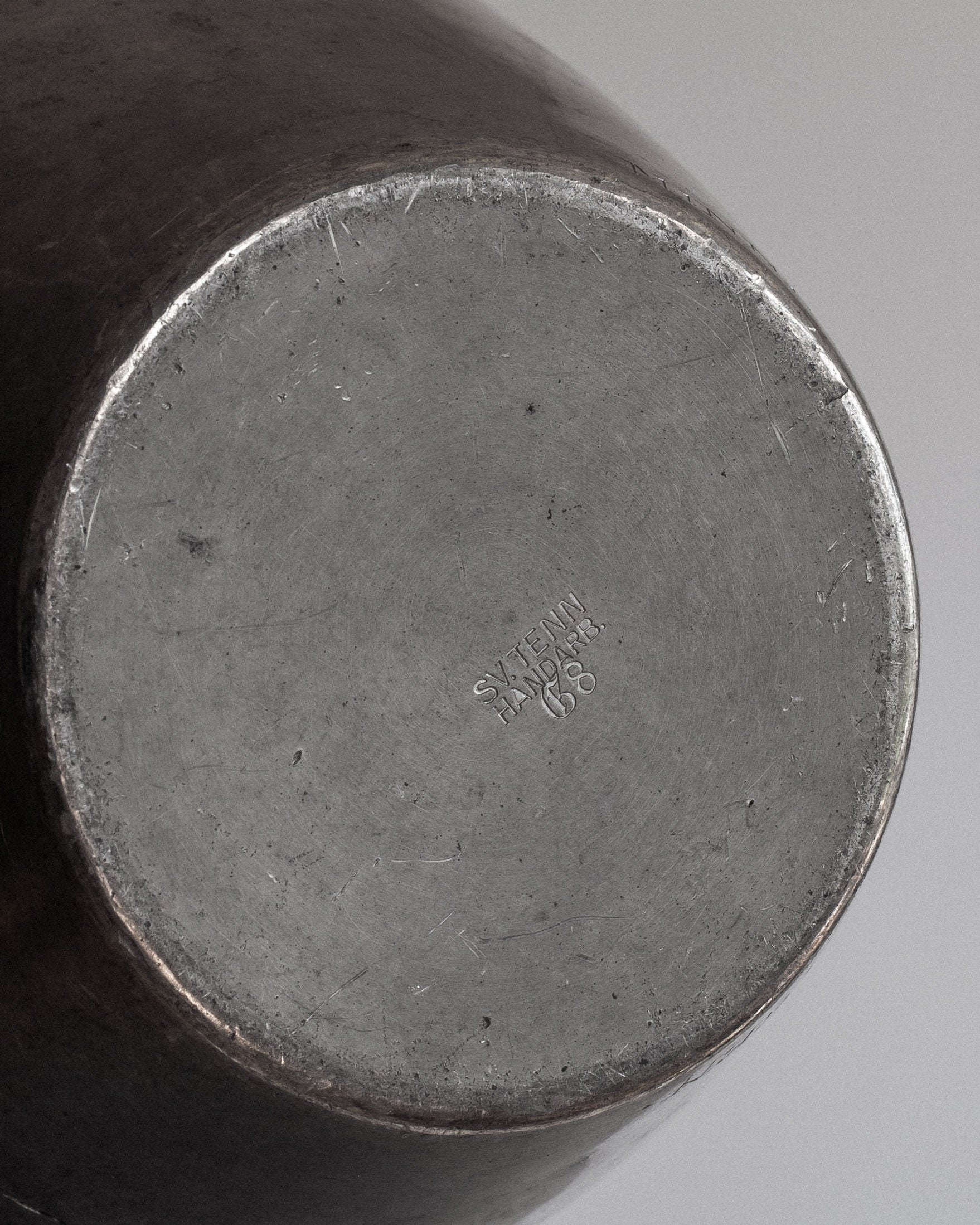 Large Swedish Art Deco Adam & Eve Pewter Amphora, 1930s