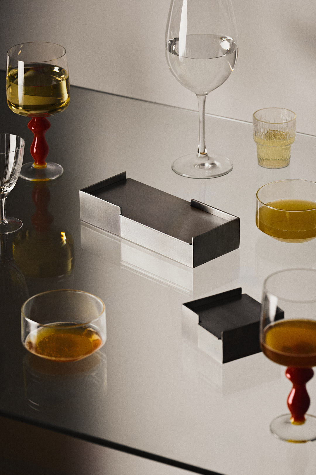 'Carlo' Long Box in Stainless Steel