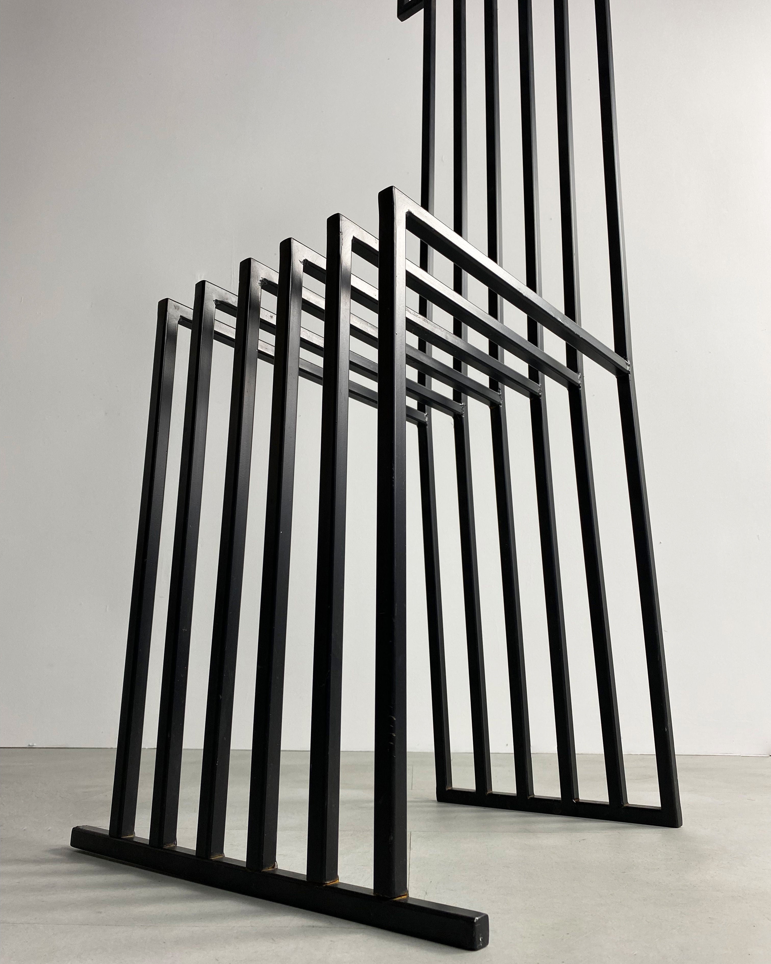 Postmodern Metalwork Throne Chair