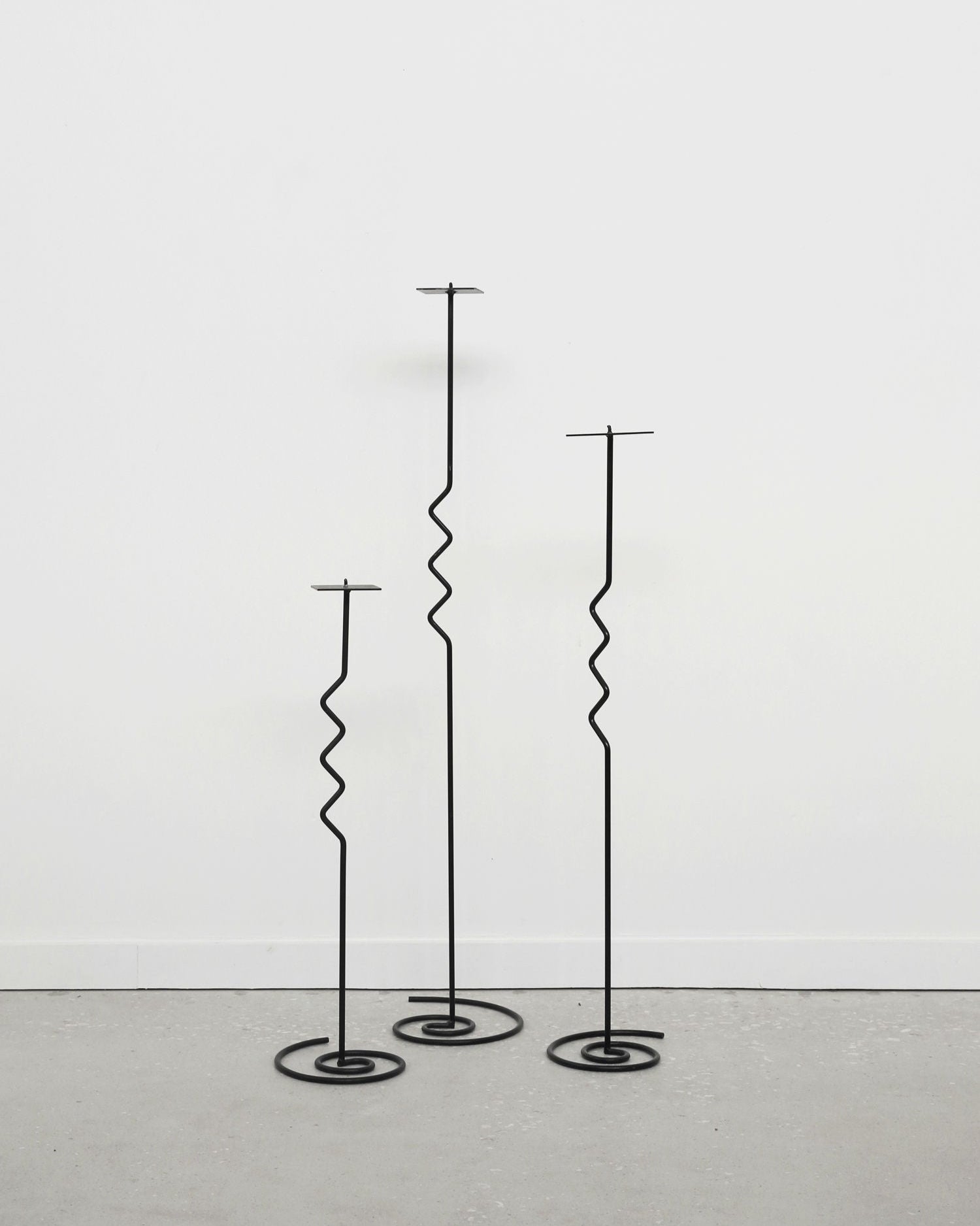 Spiral Floor Candleholder Trio