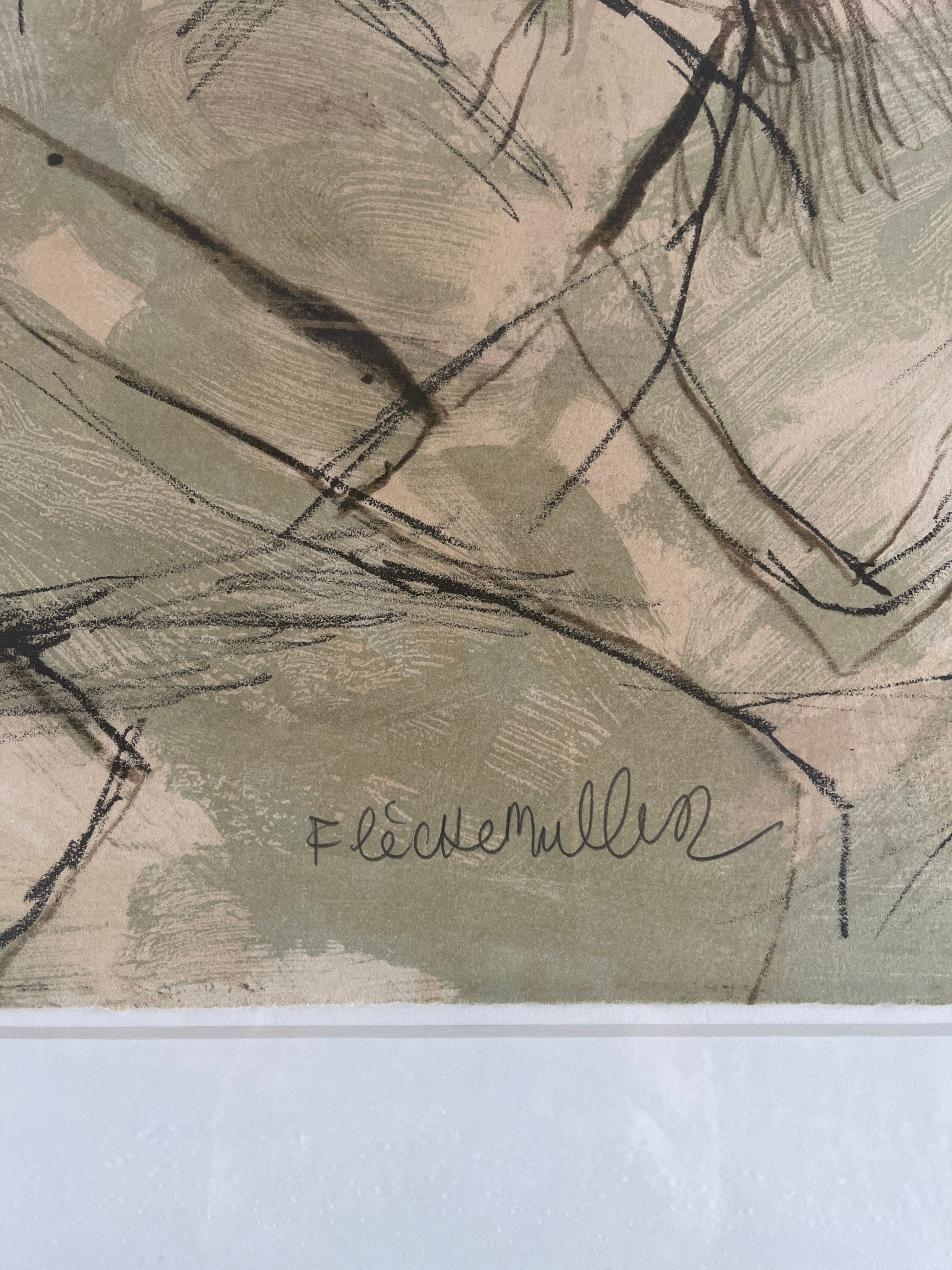 Signed Lithograph by Jacques Flechemuller