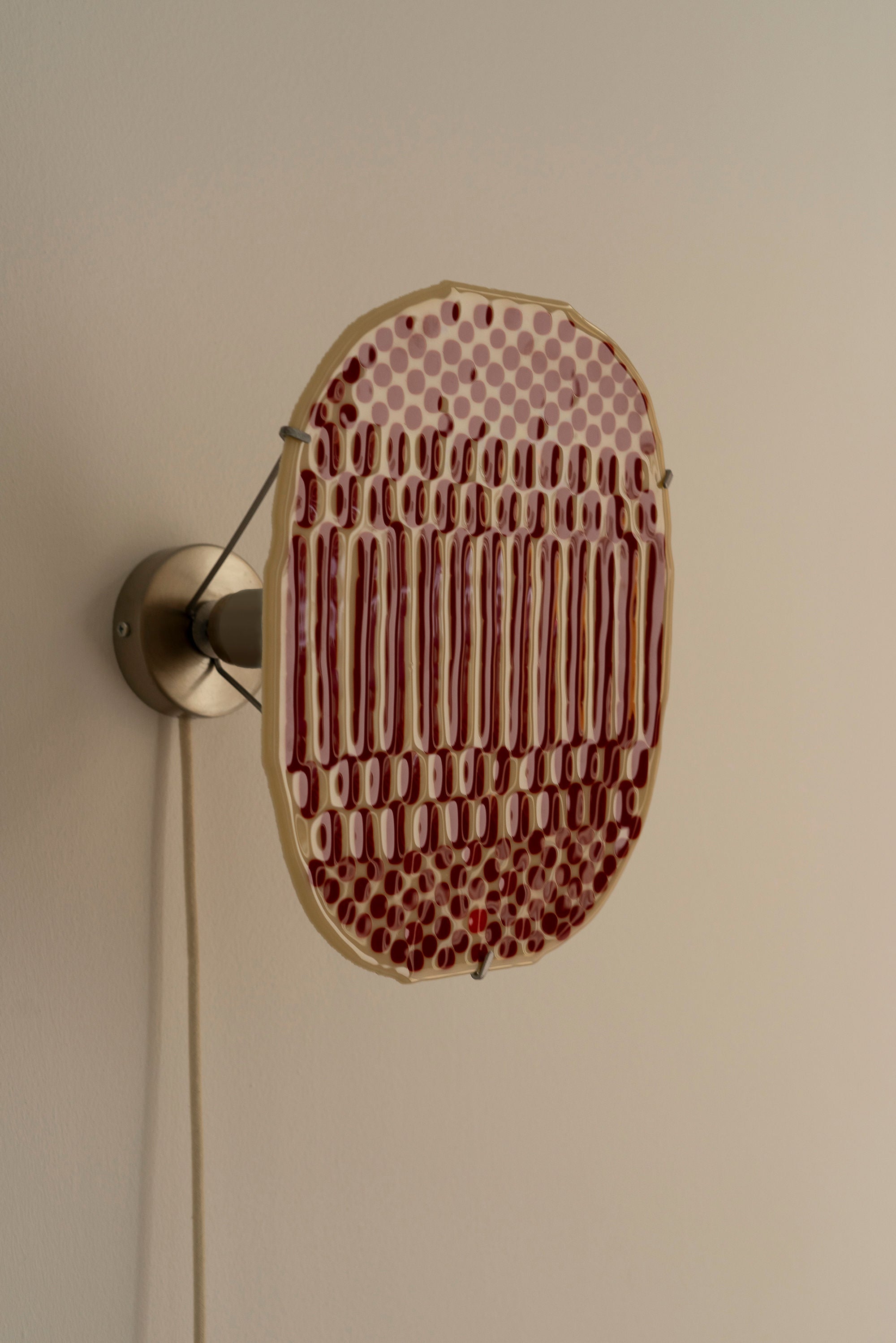 Lampe Murale à Damier Beige